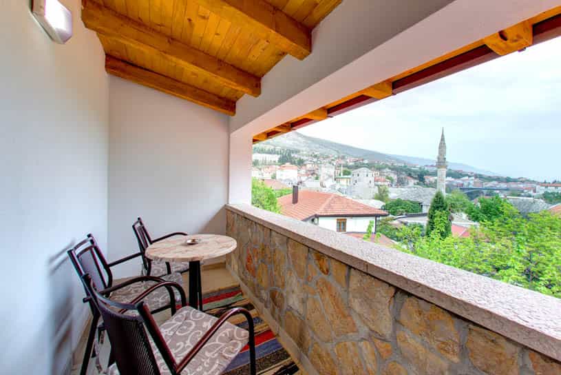 Terrace of Hotel Almira, Mostar, Bosnia. Photo: Host // Green Visions