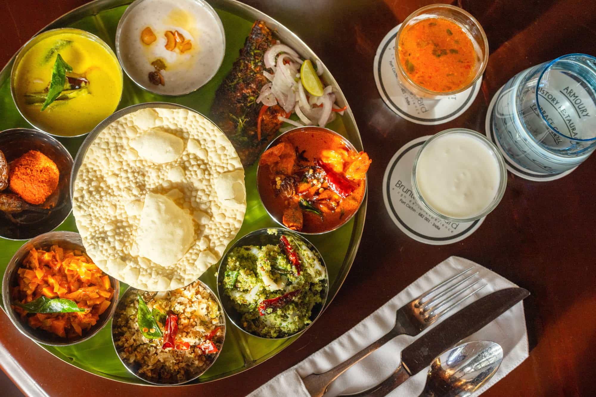 Keralan Thali Photo: Hotel/Brunton Boatyard