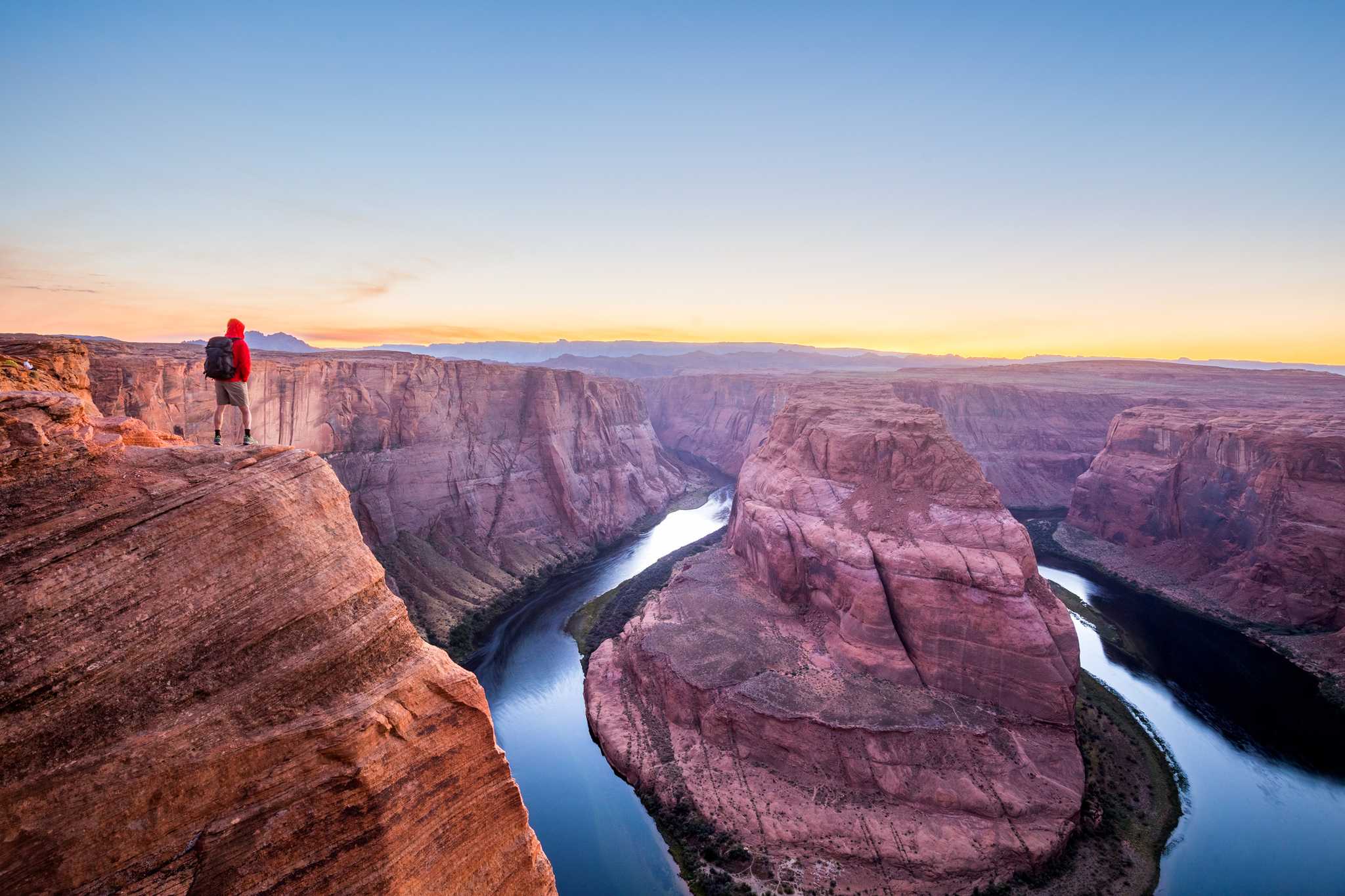 Person overlooking a canyon