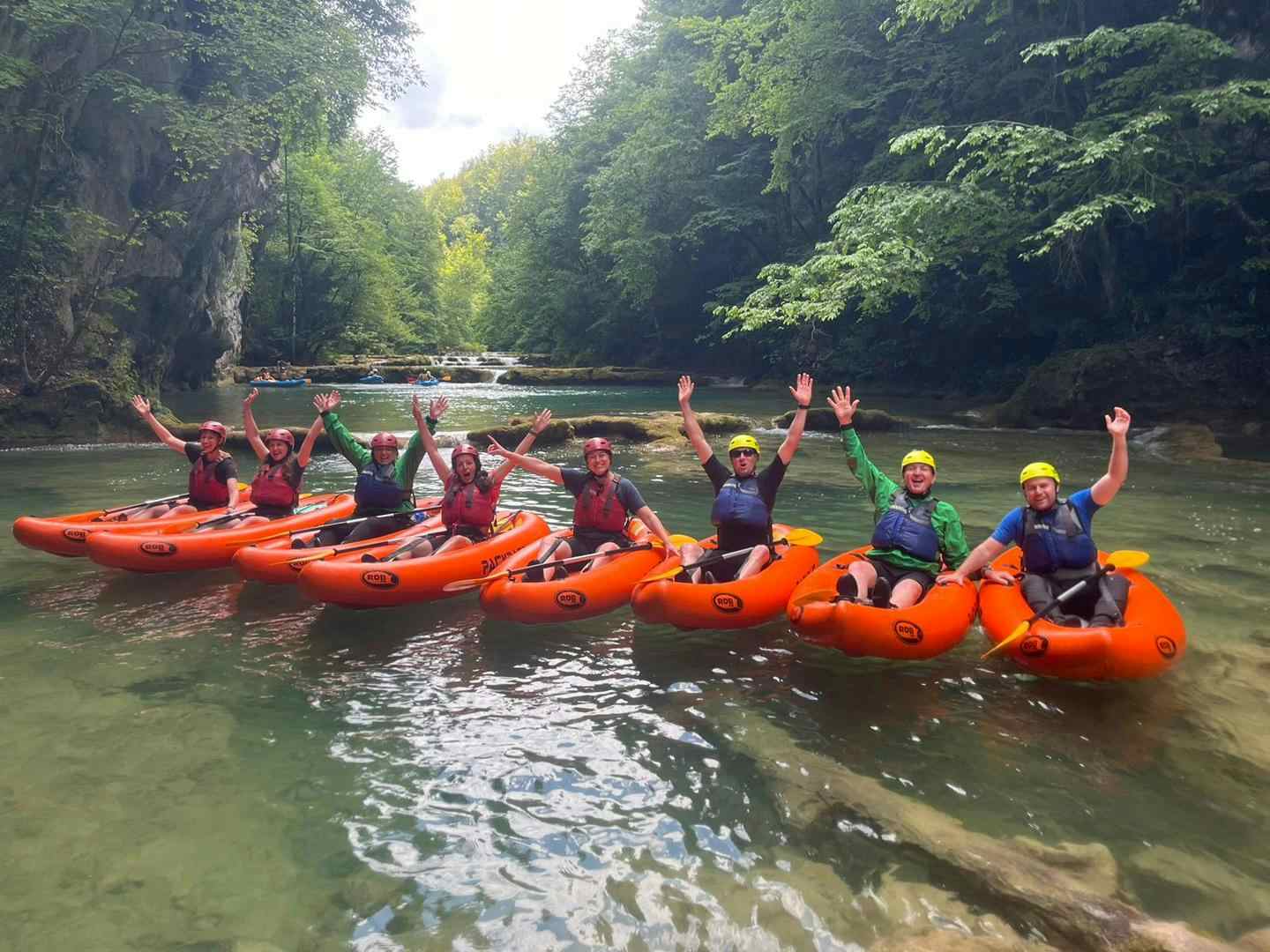 Over 50's pack rafting in Croatia!