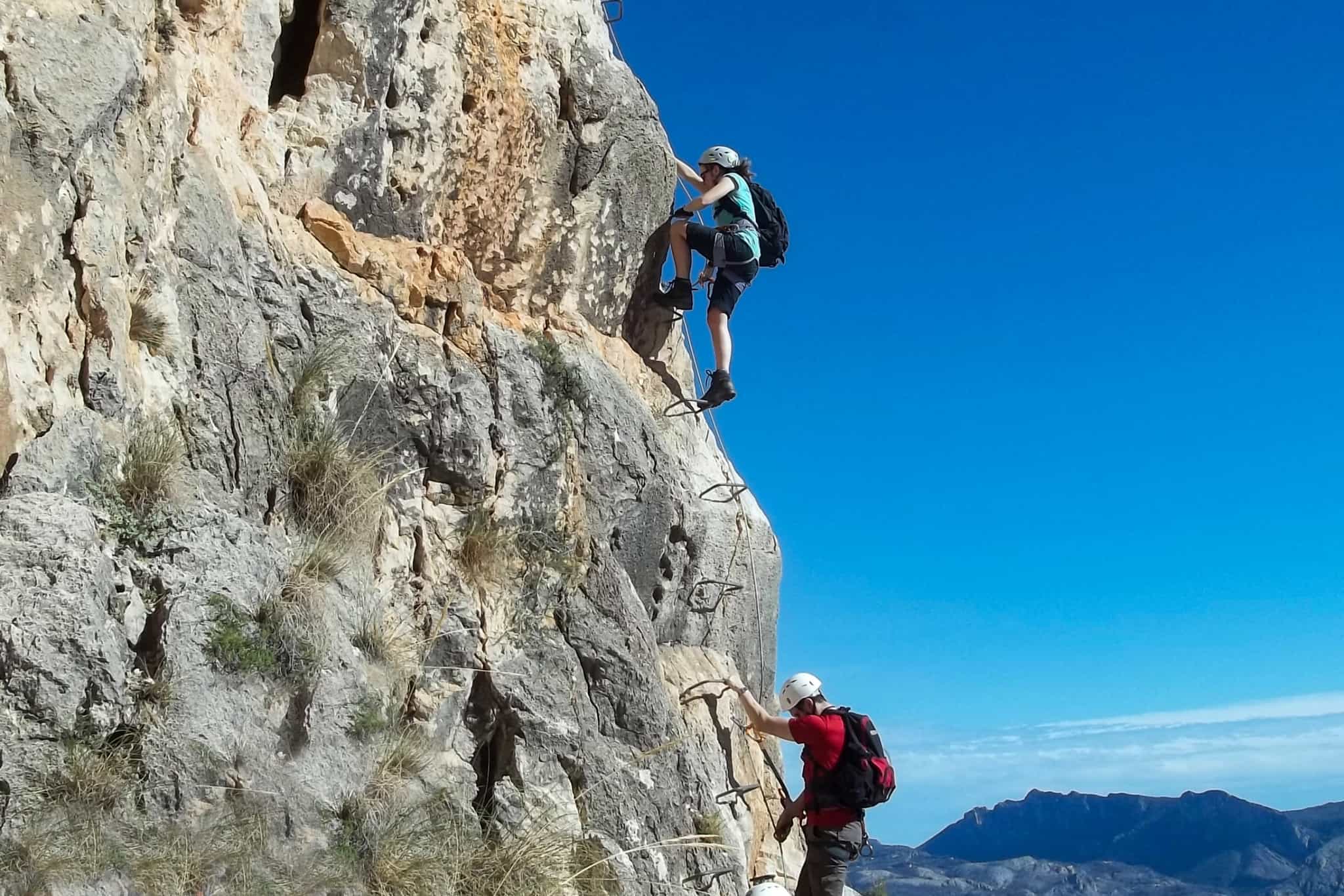 Via ferrata, Alicante, Spain.