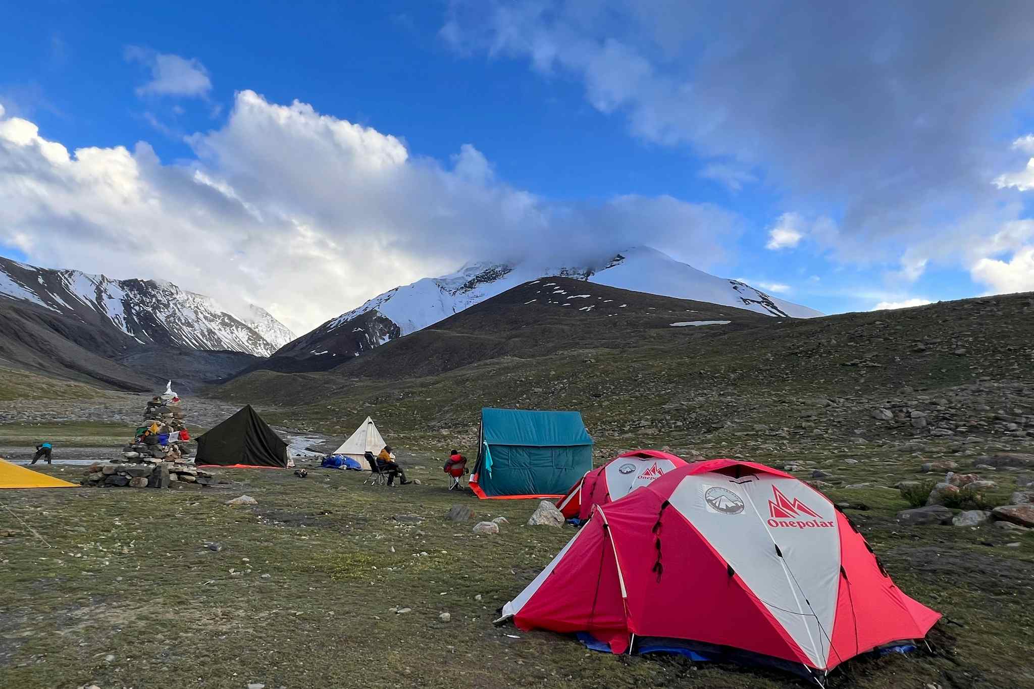 Mountain tents on the UT Kangri trek