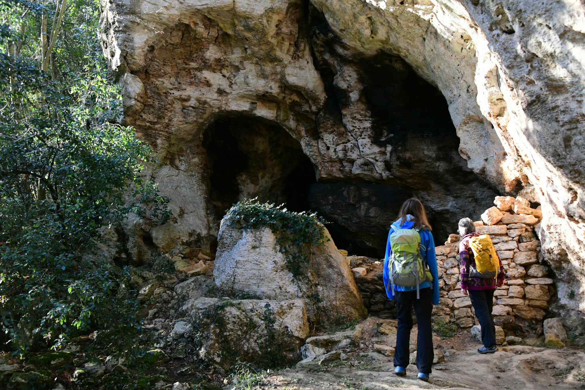 Cave along the Anello Val Ponci e Manie, Liguria, Italy