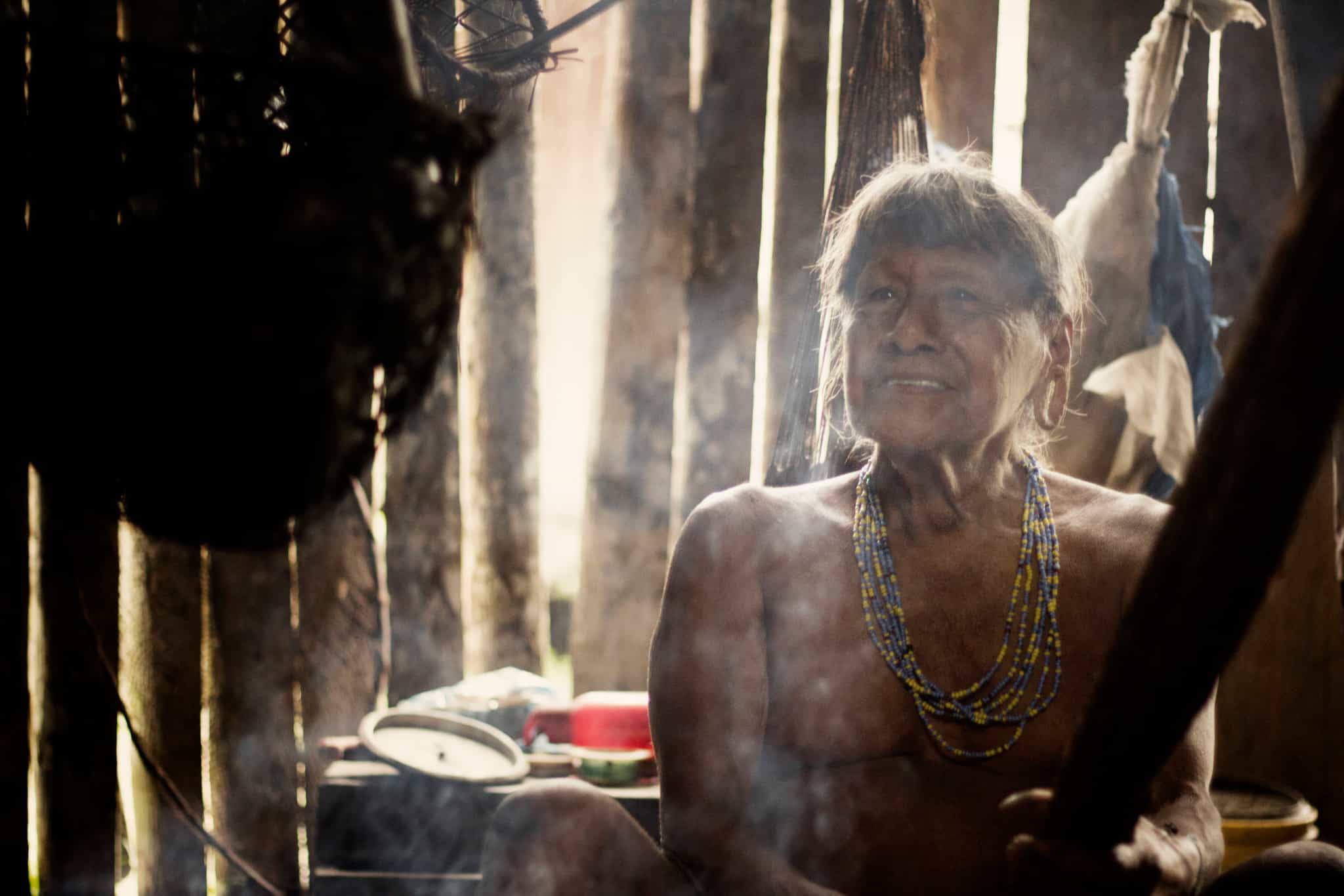 Woman of the Huaorani community in the Amazon, Ecuador