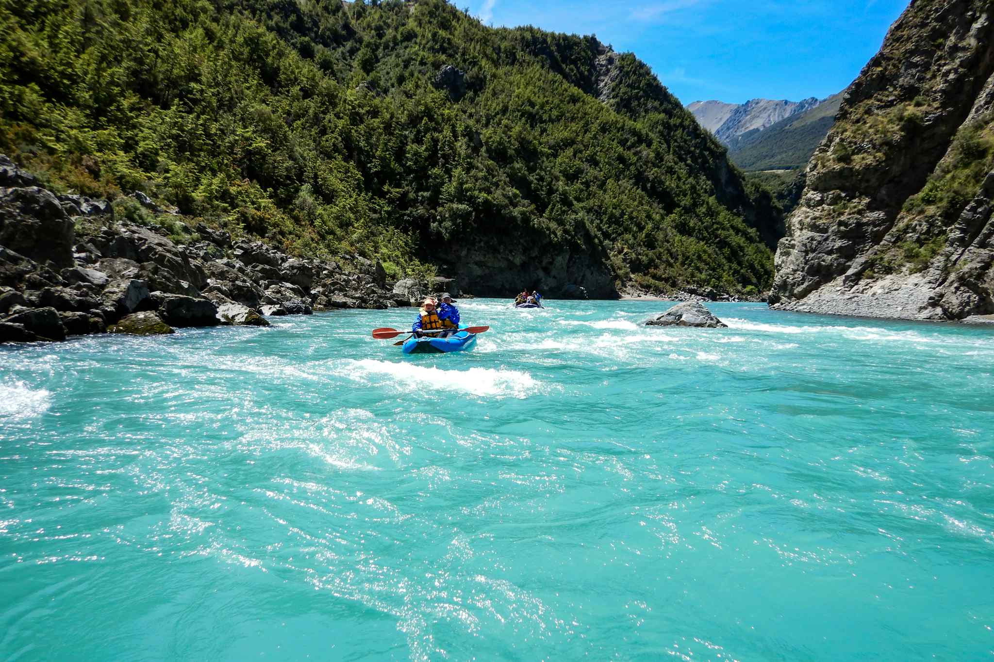 Rafting the Waimakariri River in New Zealand