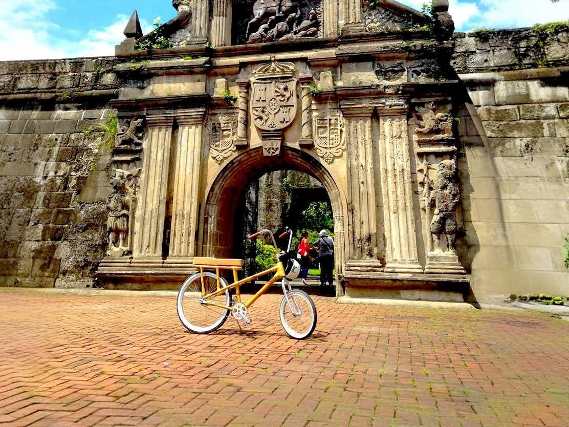 Bicycle parked outside Fort Santiago in Manila