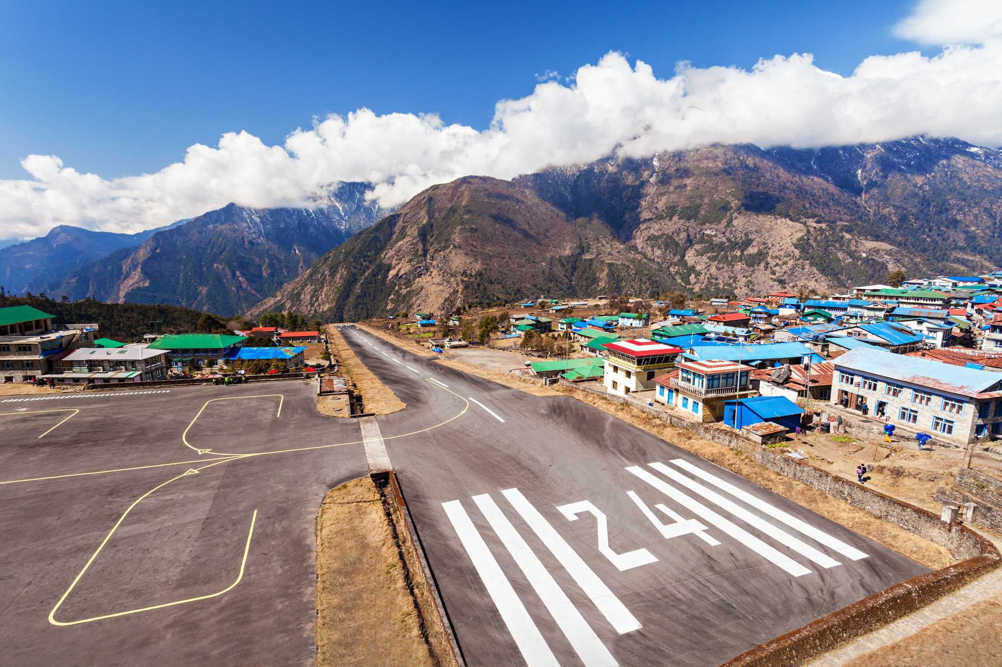 Airstrip in the mountain at Lukla