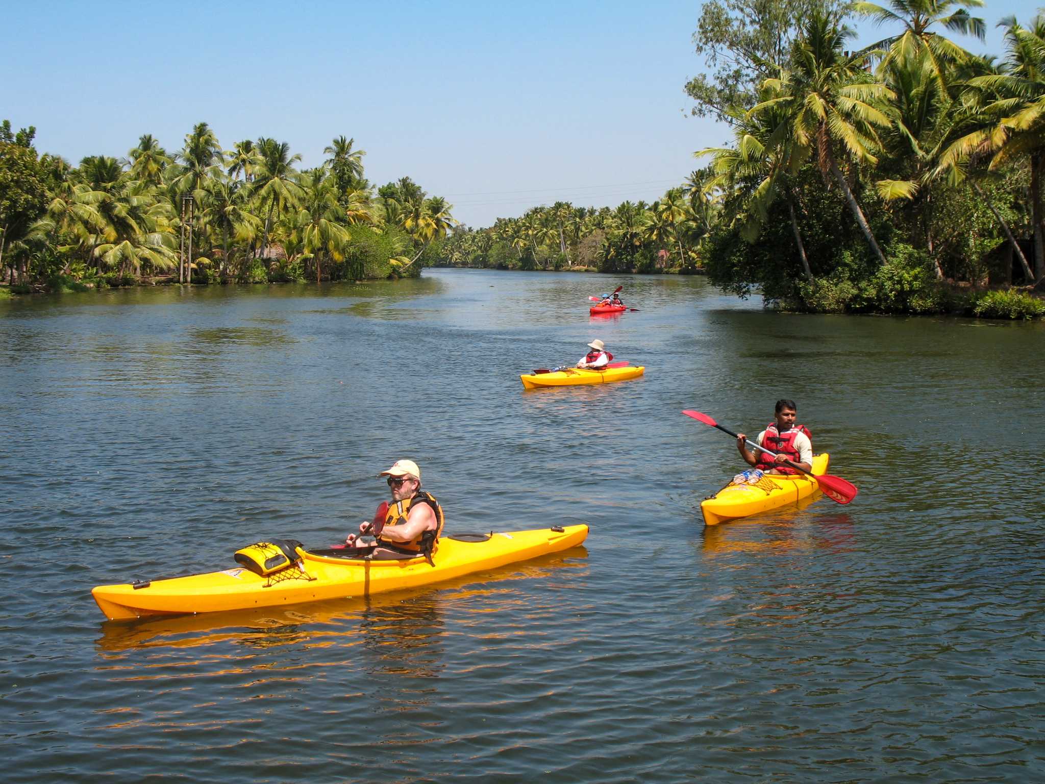 Kayaking on the Keralan Backwaters, India