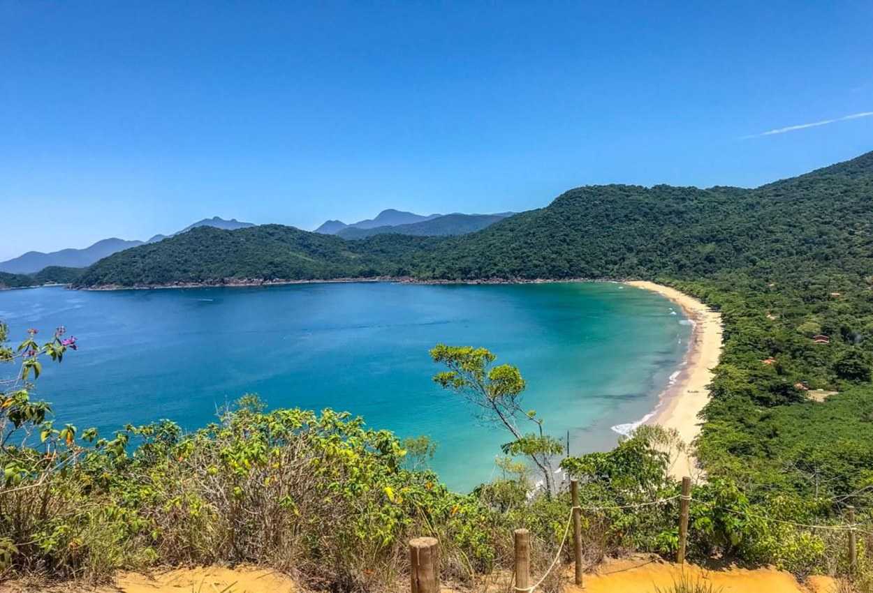 View of the beach of Praia do Sono in Paraty, Brazil