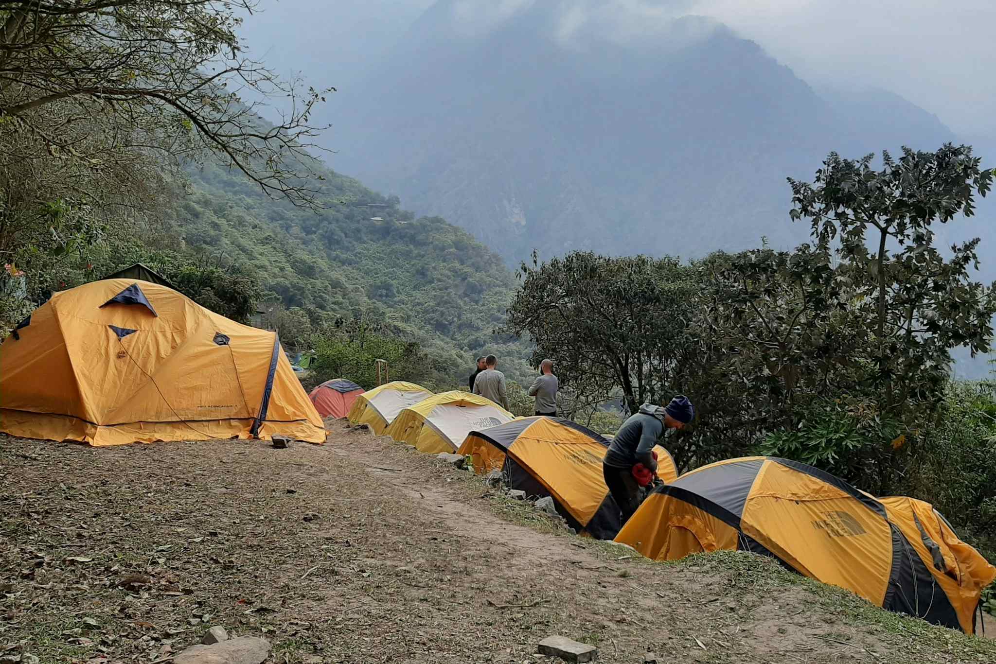 Camp set up on the Choquequirao trail.