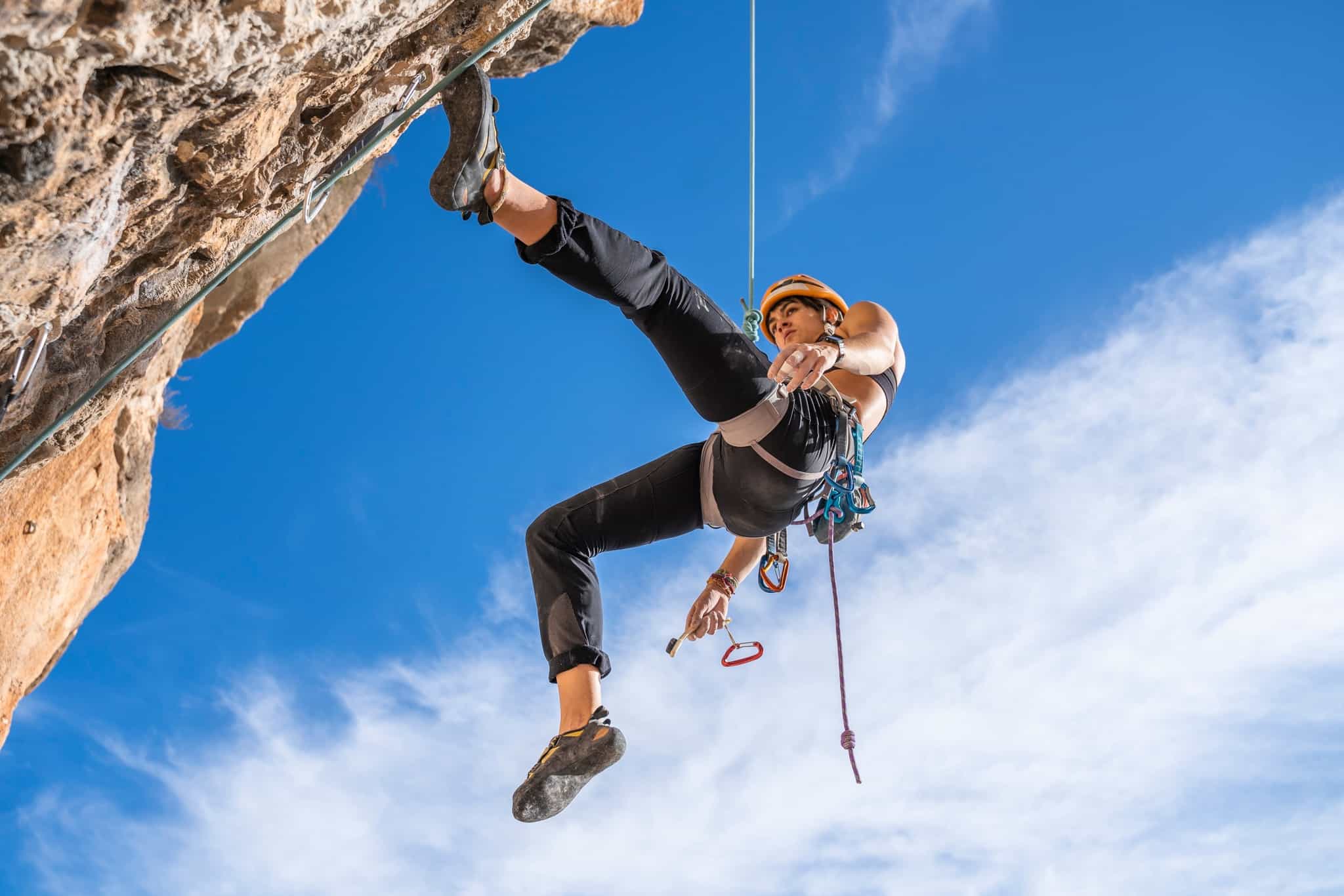 Female climber in Spain