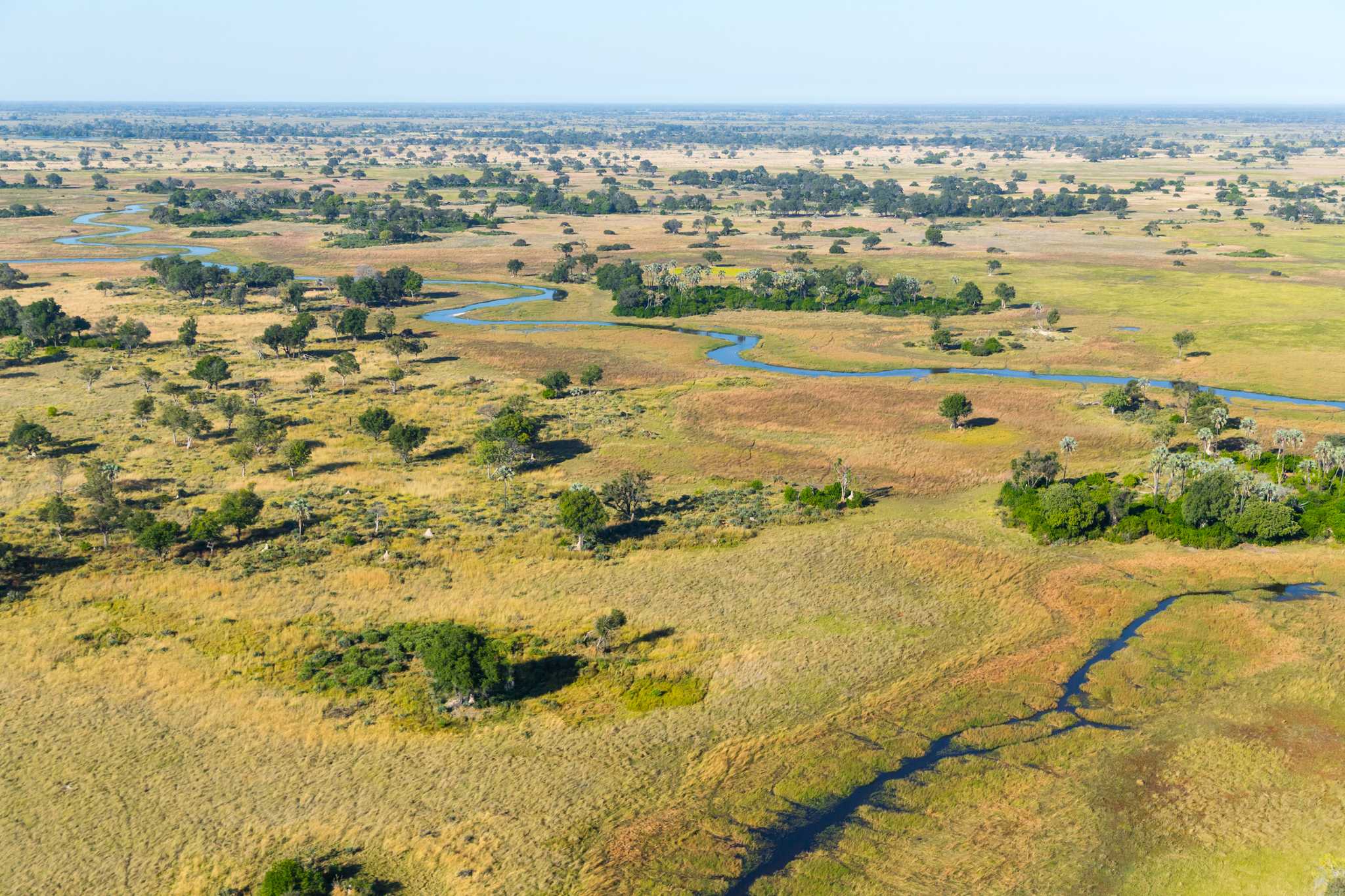 Aerial view of the Okavango Delta, Botswana