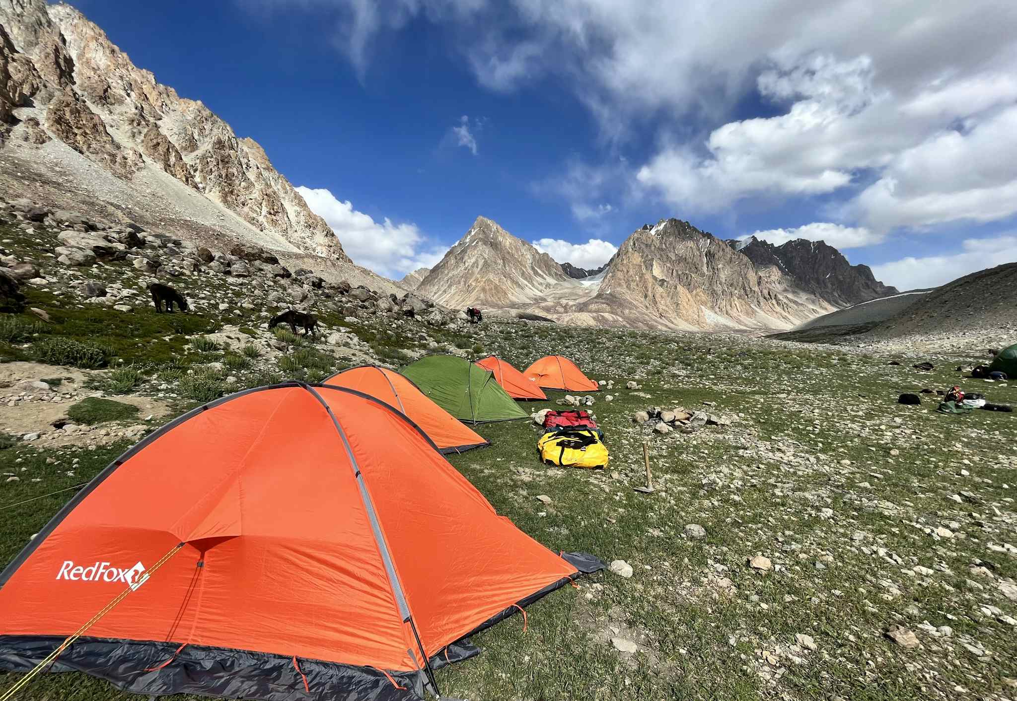 Camping near Tsakhin Lake, Tajikistan. Photo: Host/Orom Travel