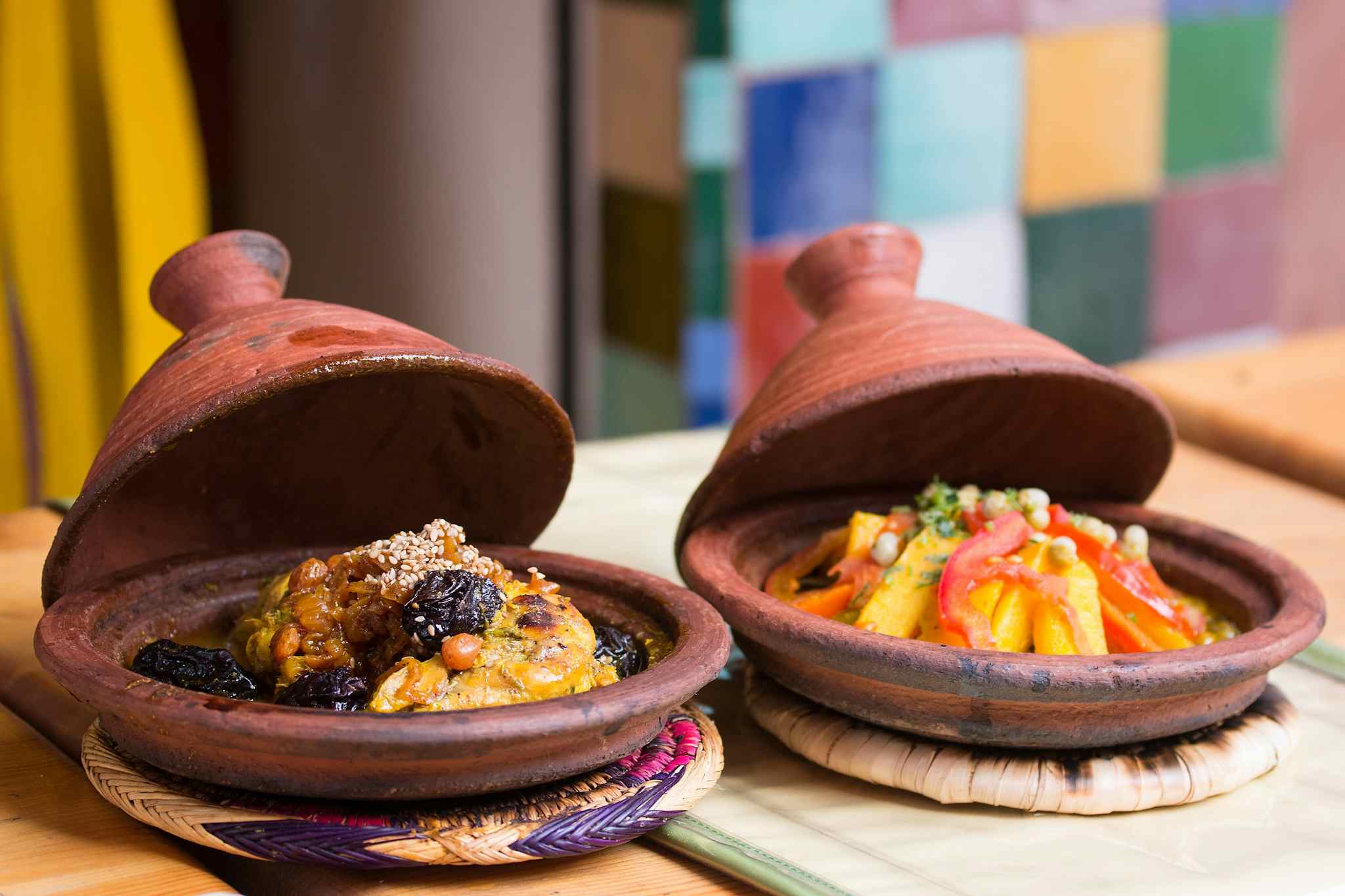 2 traditional Moroccan tagines