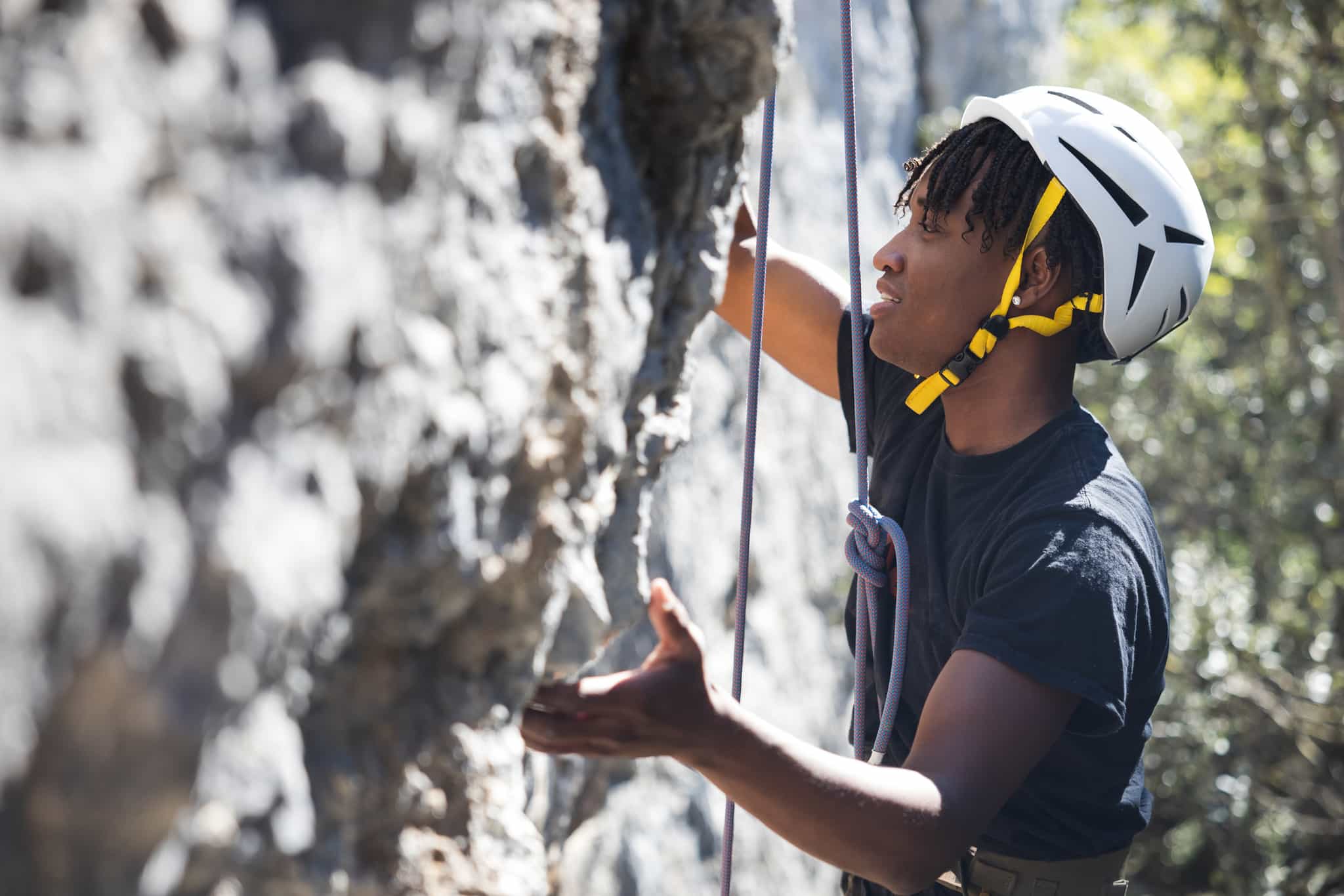 Rock climbing, Aitana, Spain.