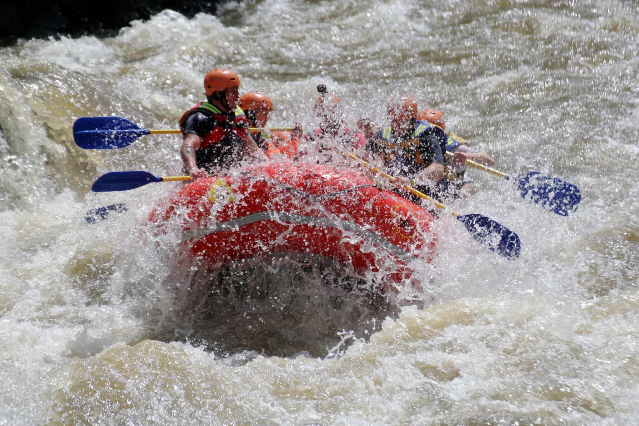 Rafting a river in Tumanyan region, Armenia