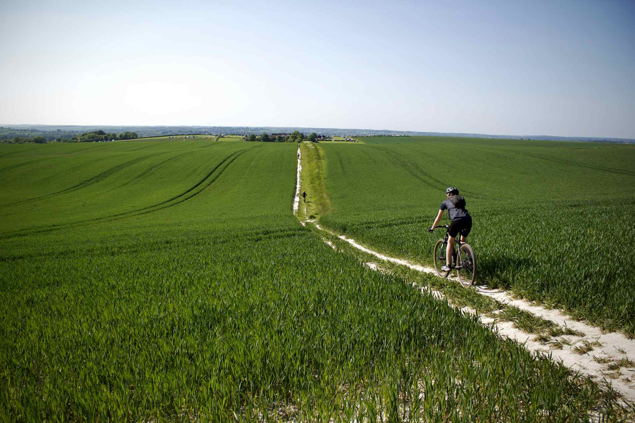 Cycling along chalk trails in the Chilterns. Photo: Host/Wild Cycles