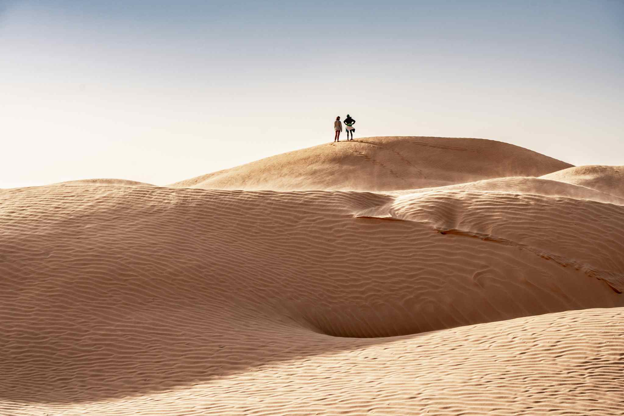 Trekking the Sahara dunes, Tunisia