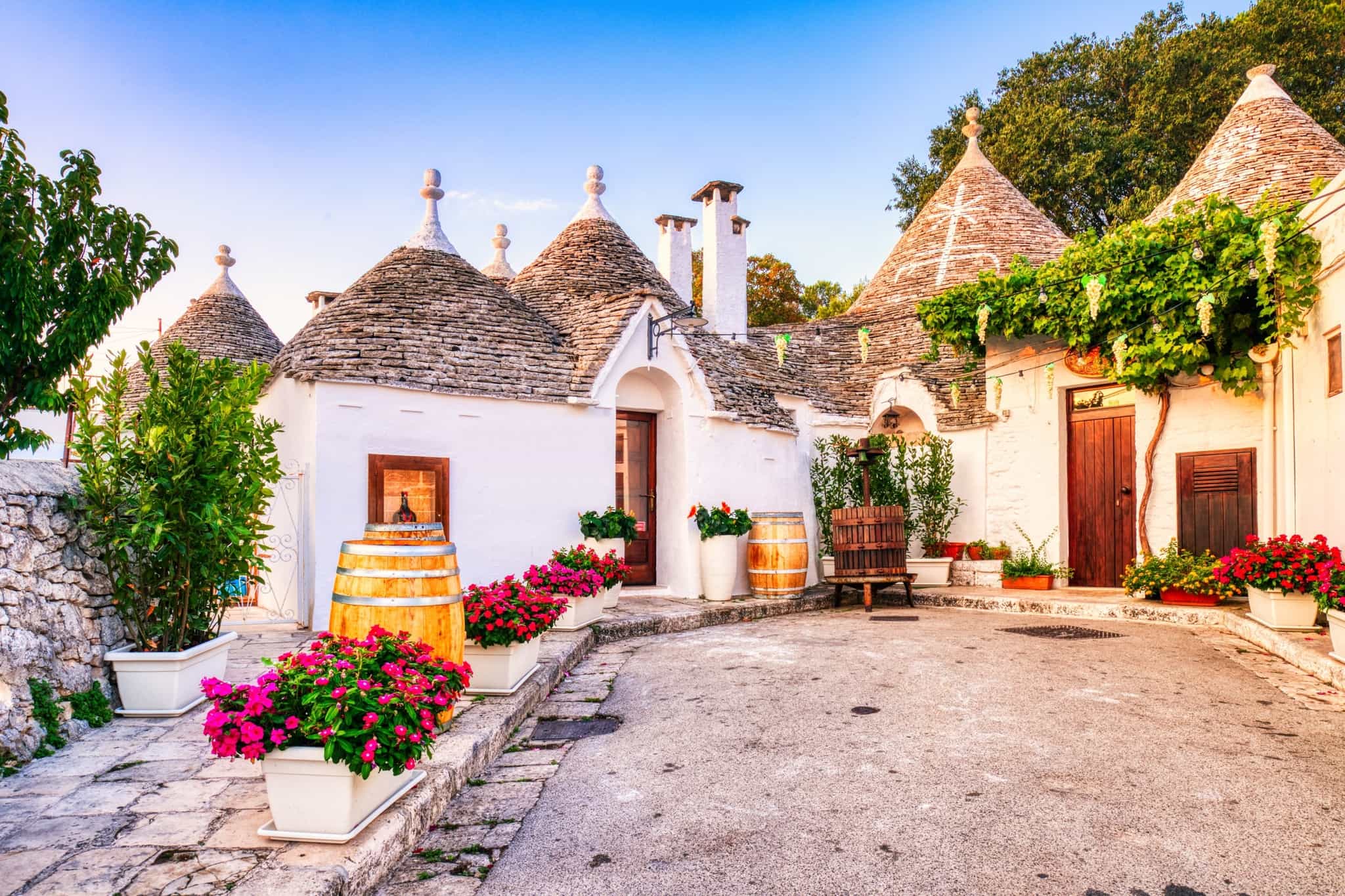 Trulli houses in Alberobello, Italy.