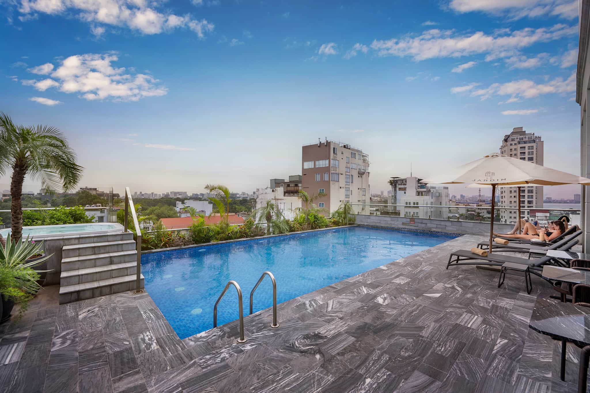 Pool at Le Jardin Hotel Haute Couture, Hanoi, Vietnam.