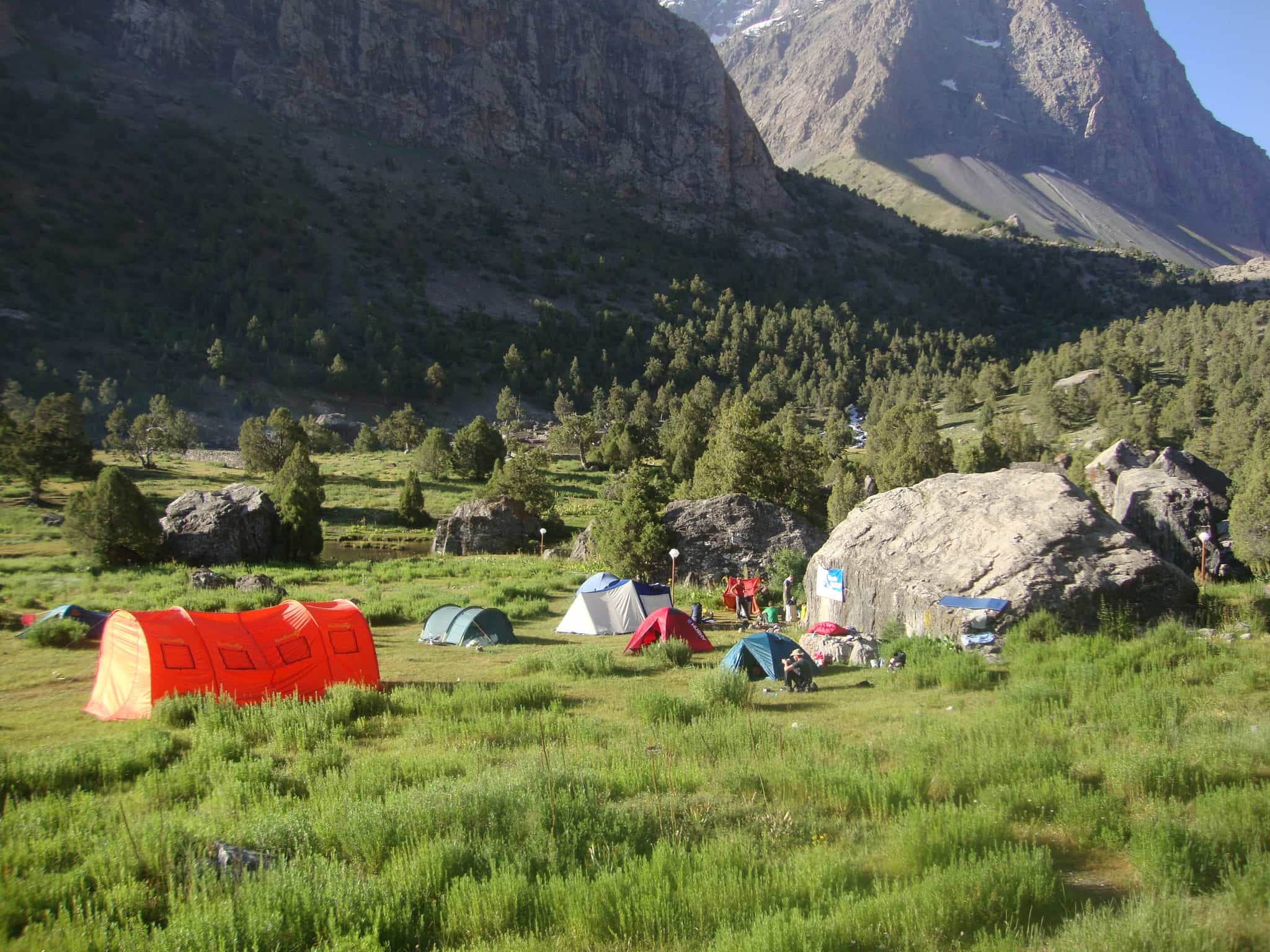 Camping in the Fann Mountains of Tajikistan