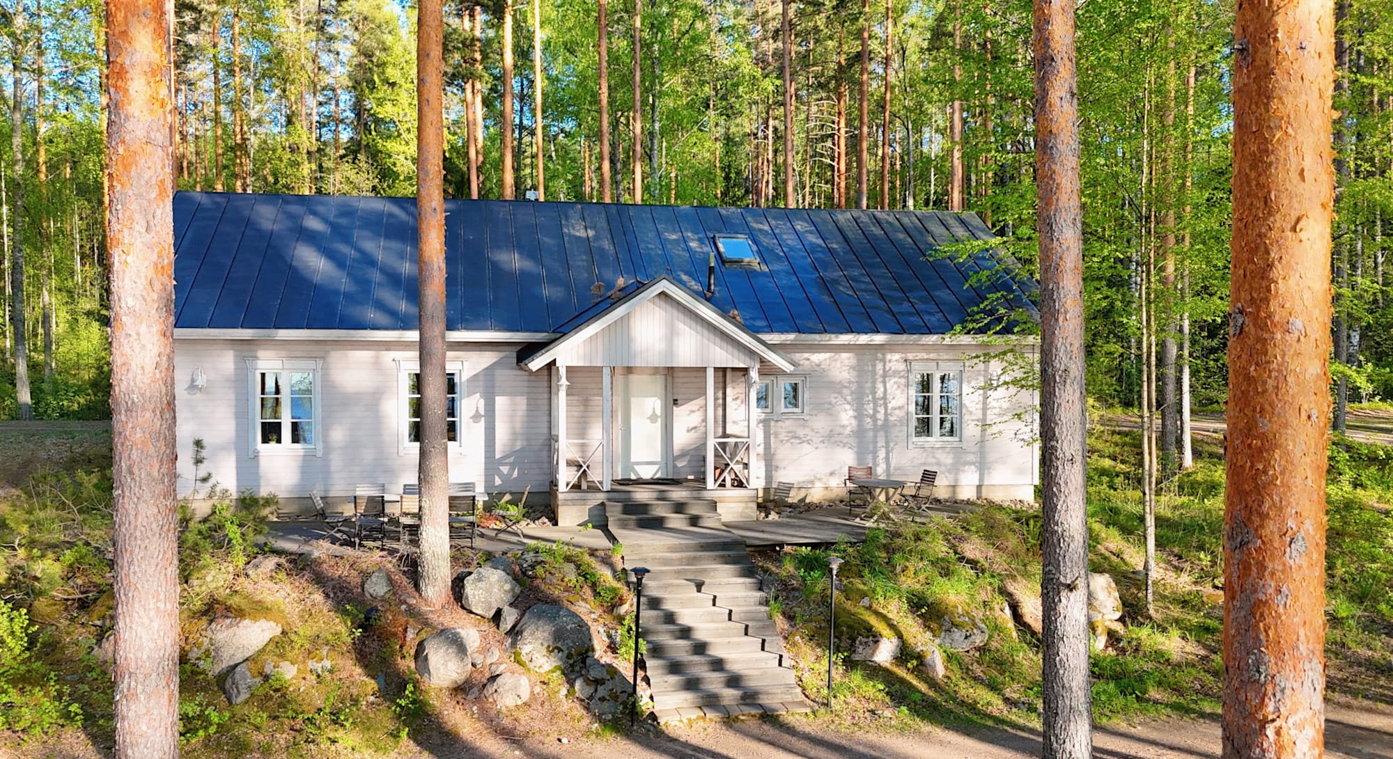 Cabin in the woods.