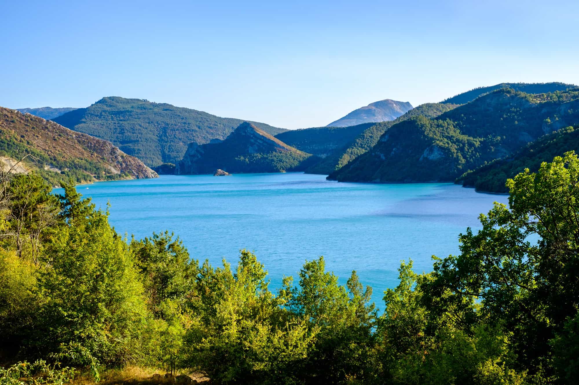 Lake Castillon, Provence, France.