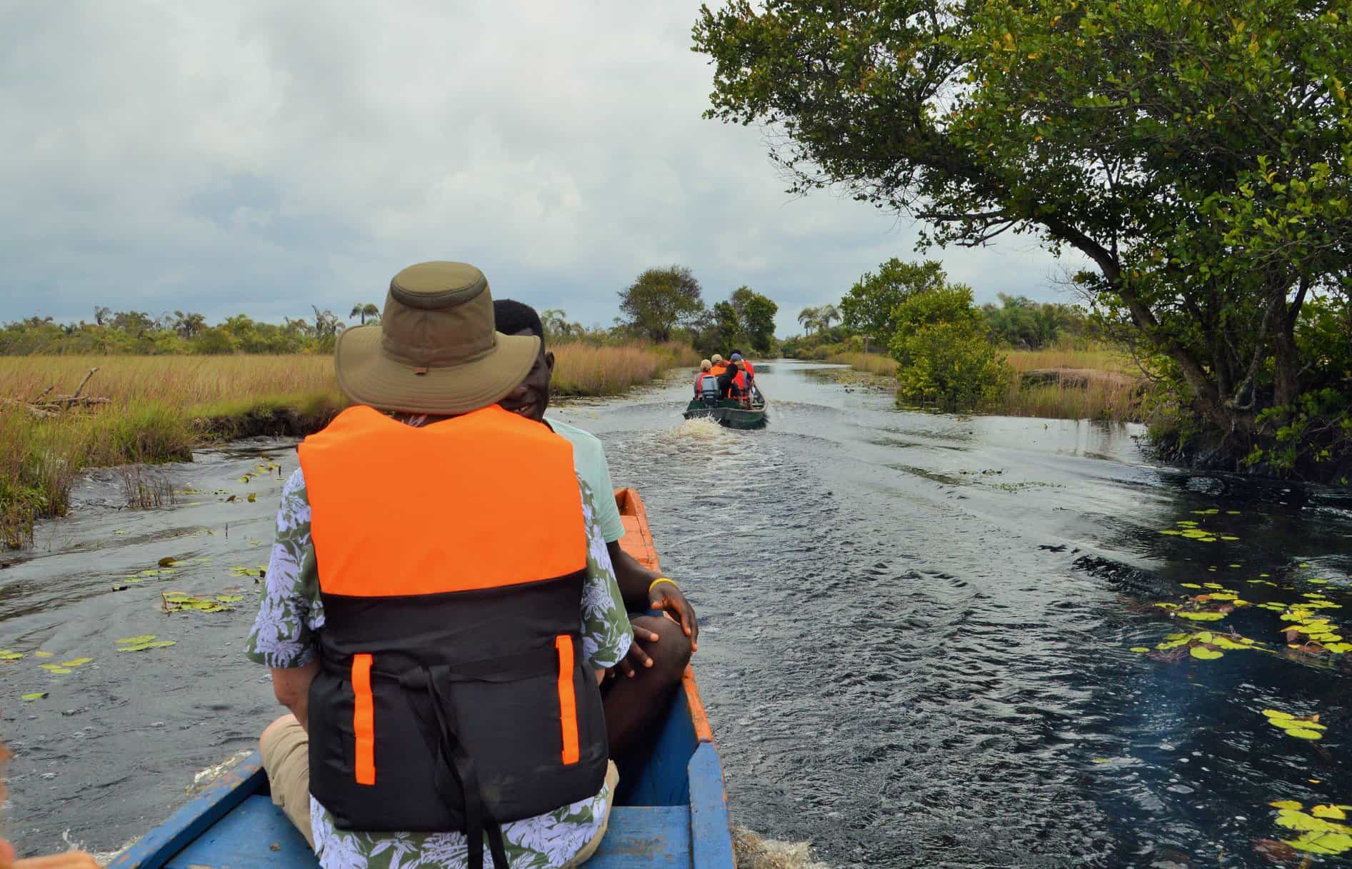 Taking the boat to a stilt village in Ghana
