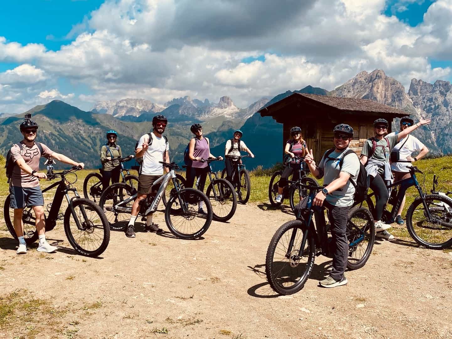 Biking in the Dolomites. Photo: Customer/Jack Greener