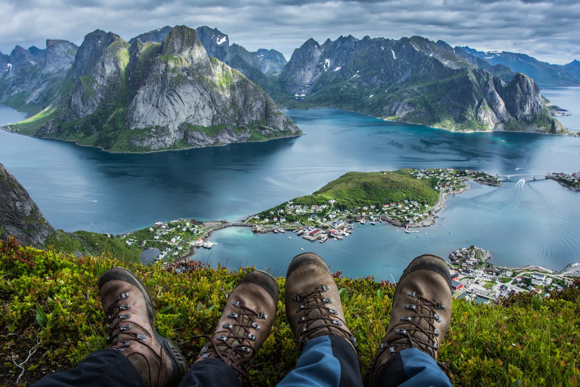 Reinebringen, Lofoten Islands, Norway. Photo: shutterstock_1016451337