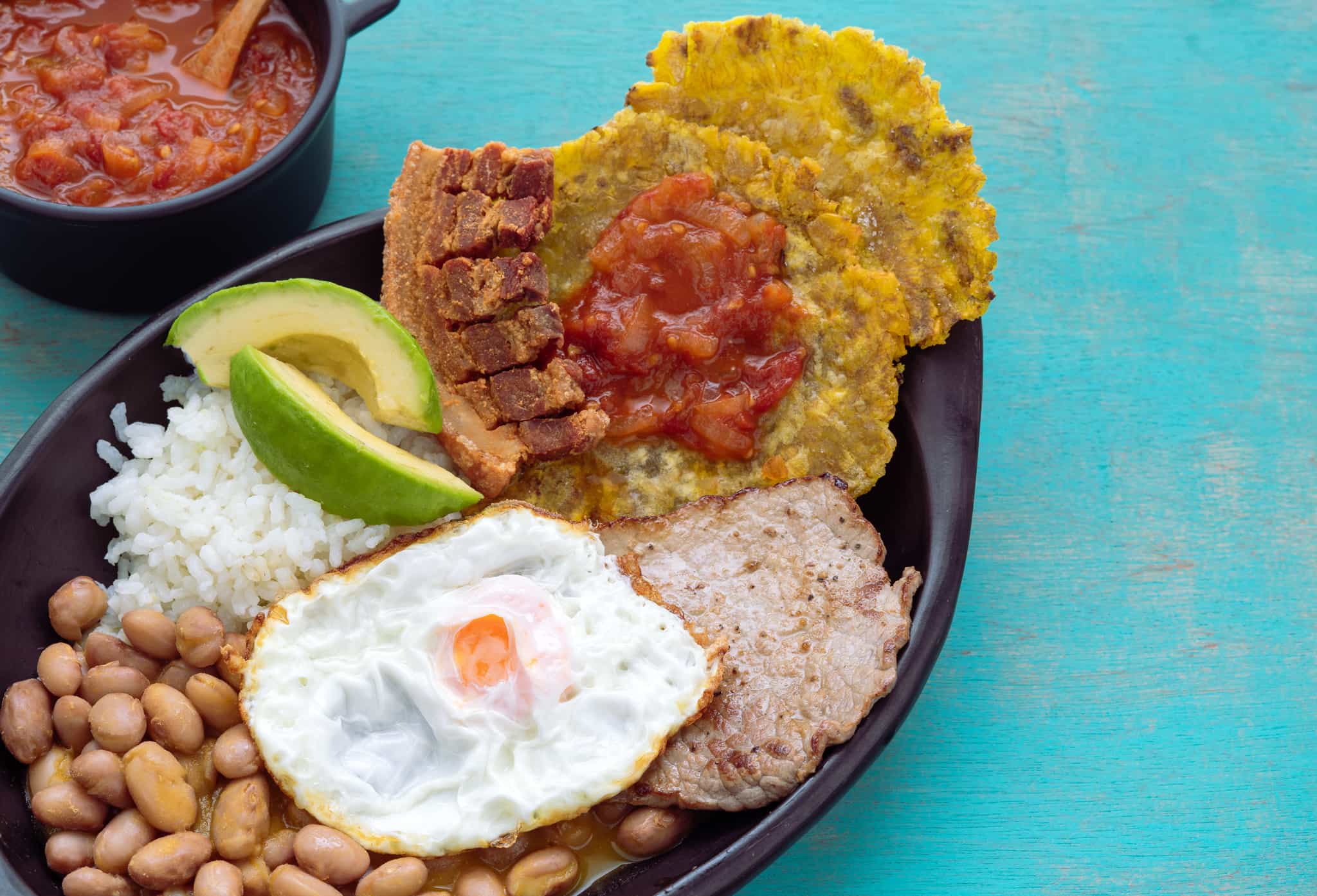 Bandeja paisa. Typical Colombian food.