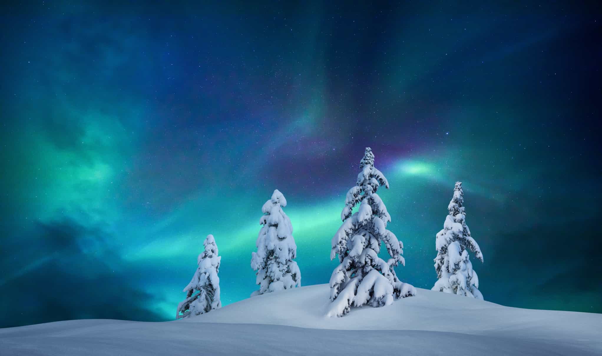 Northern lights, Finland. Photo: GettyImages-1053472090