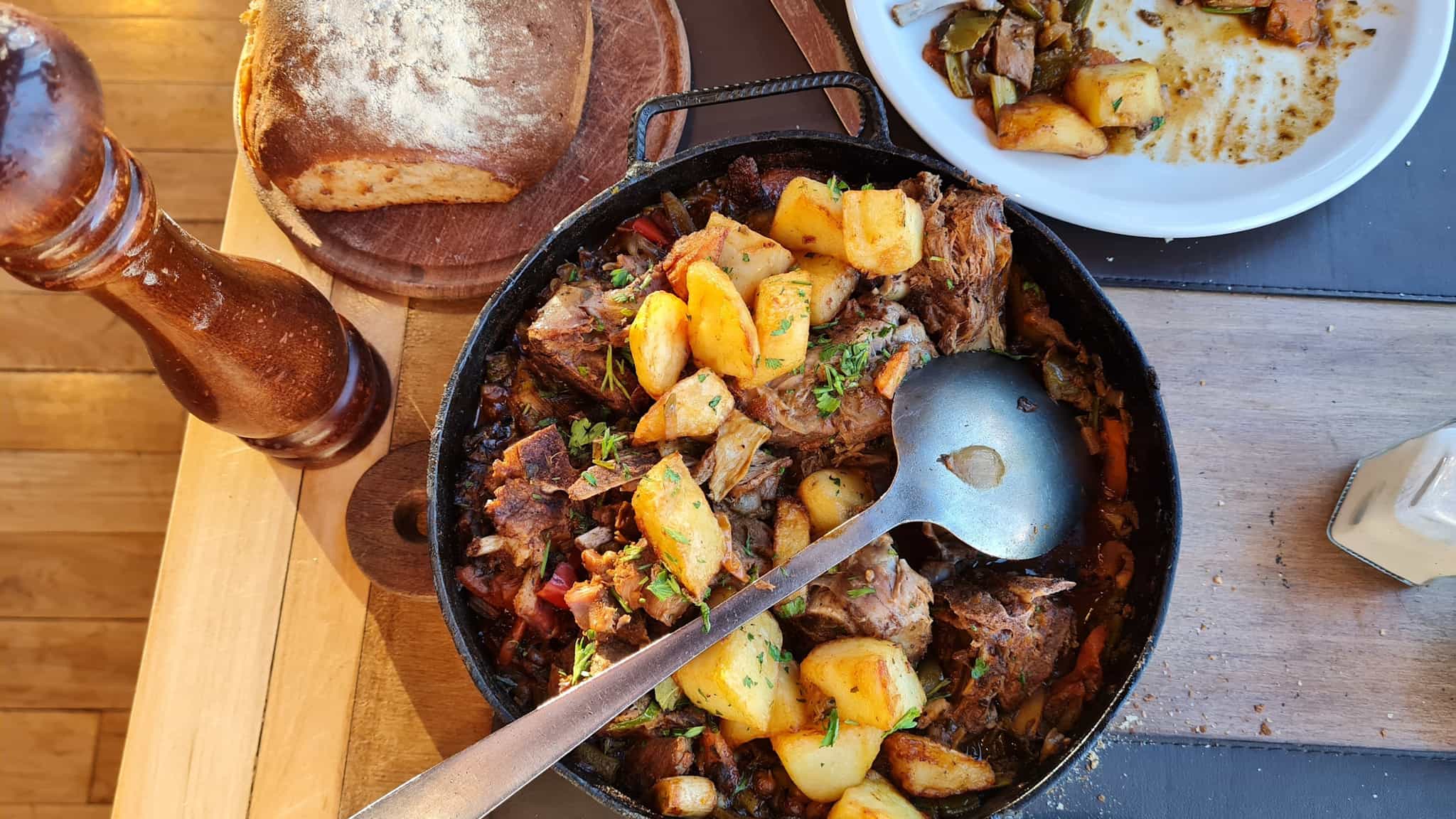 Typical Lamb dish in El Calafate