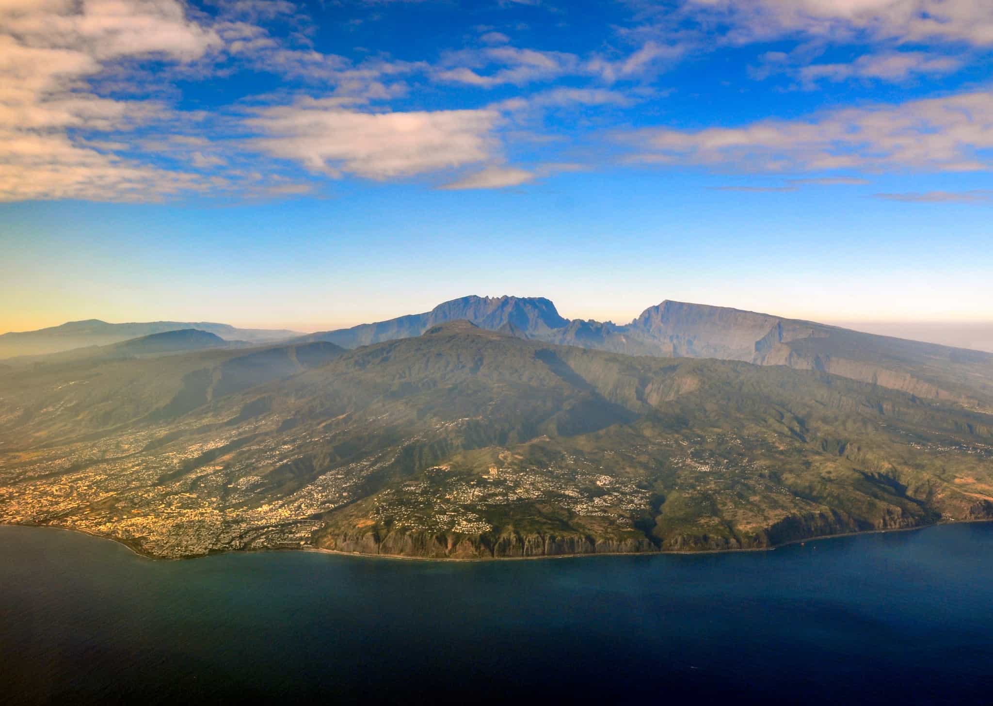 Reunion Island from the air