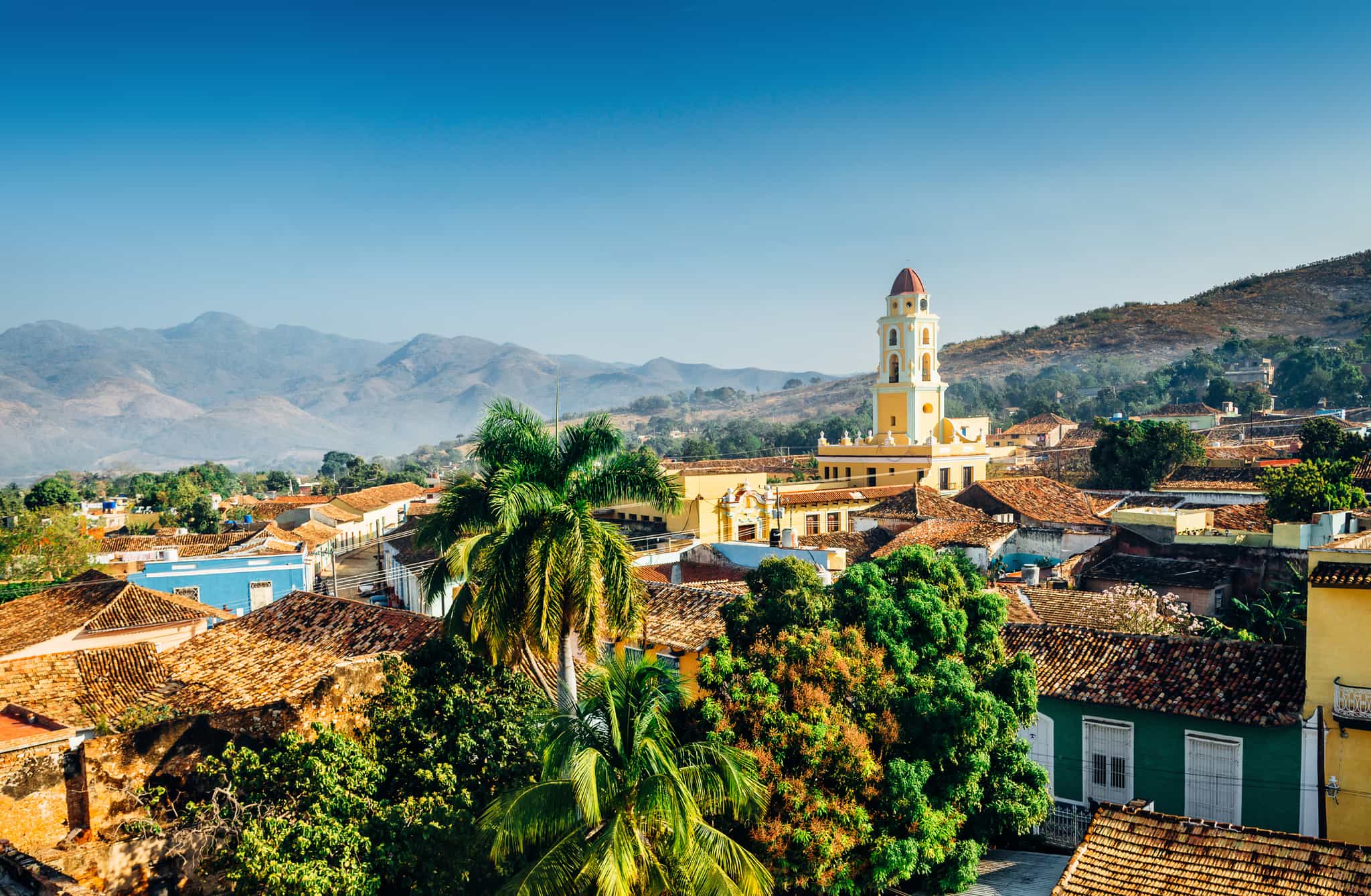Panoramic view over the city of Trinidad in Cuba