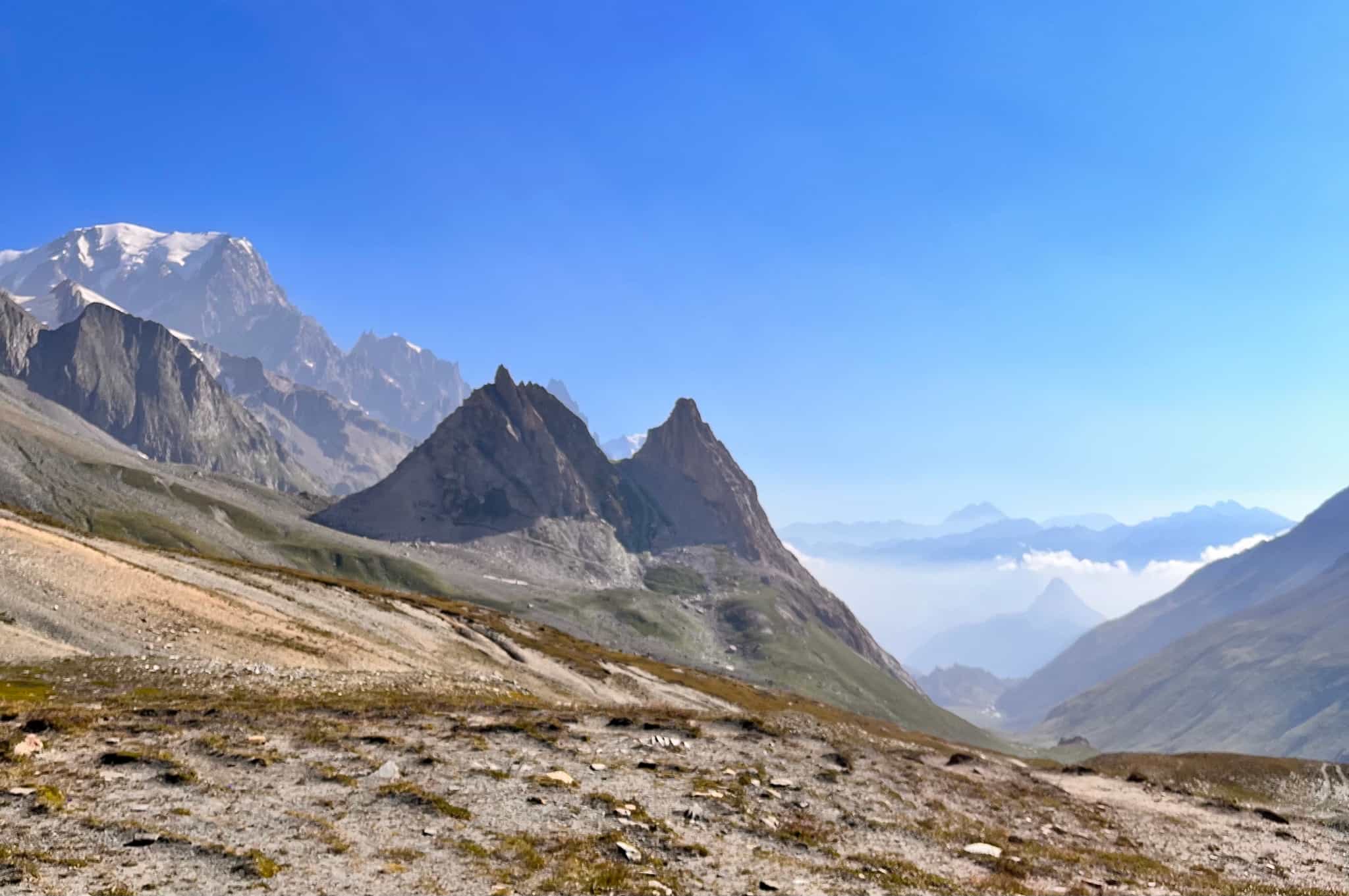 TMB Day 3 - View from Col de la Seigne into Italy