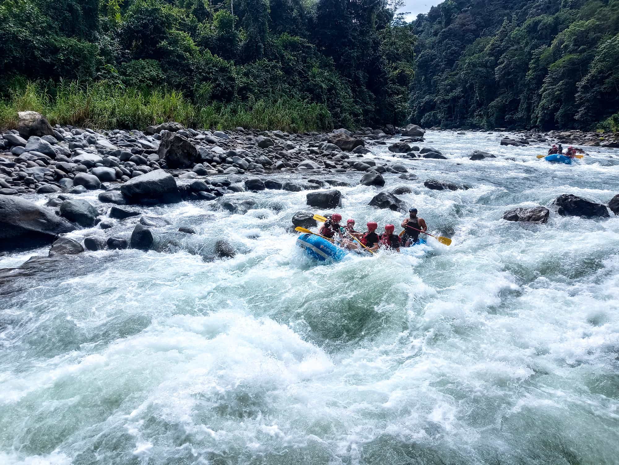 Rafters on white water rapids, Pacuare River, Costa Rica