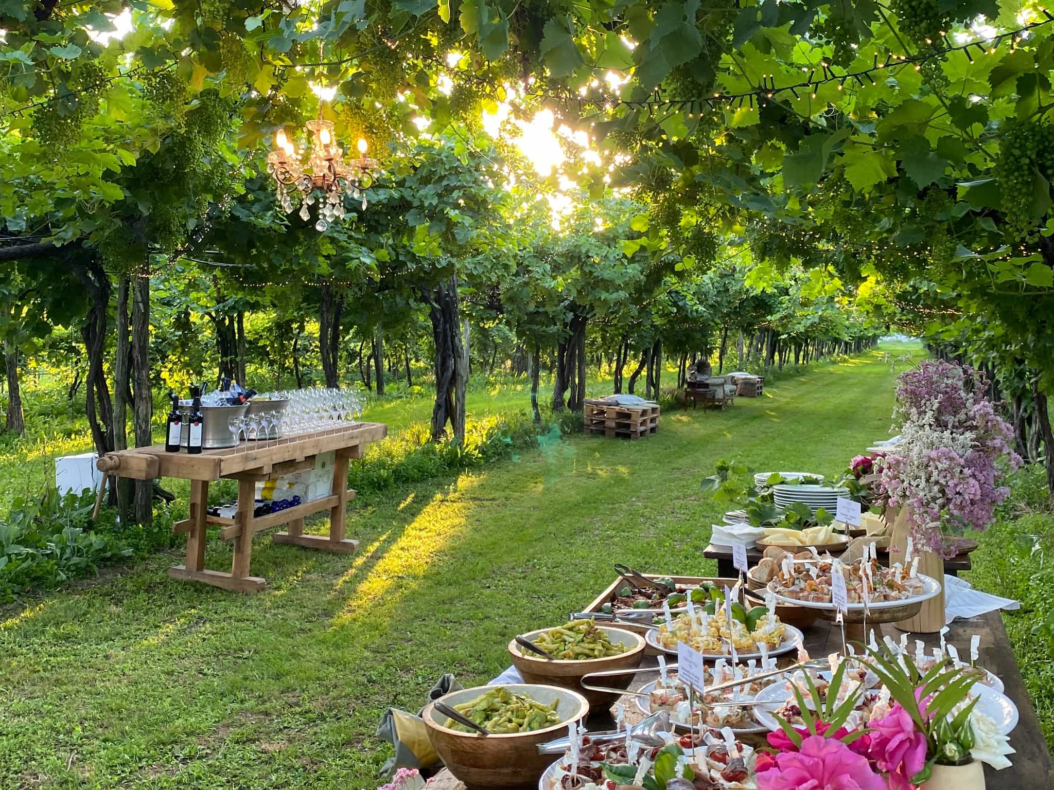 Fiorotto winery buffet. Photo: Fiorotto Winery