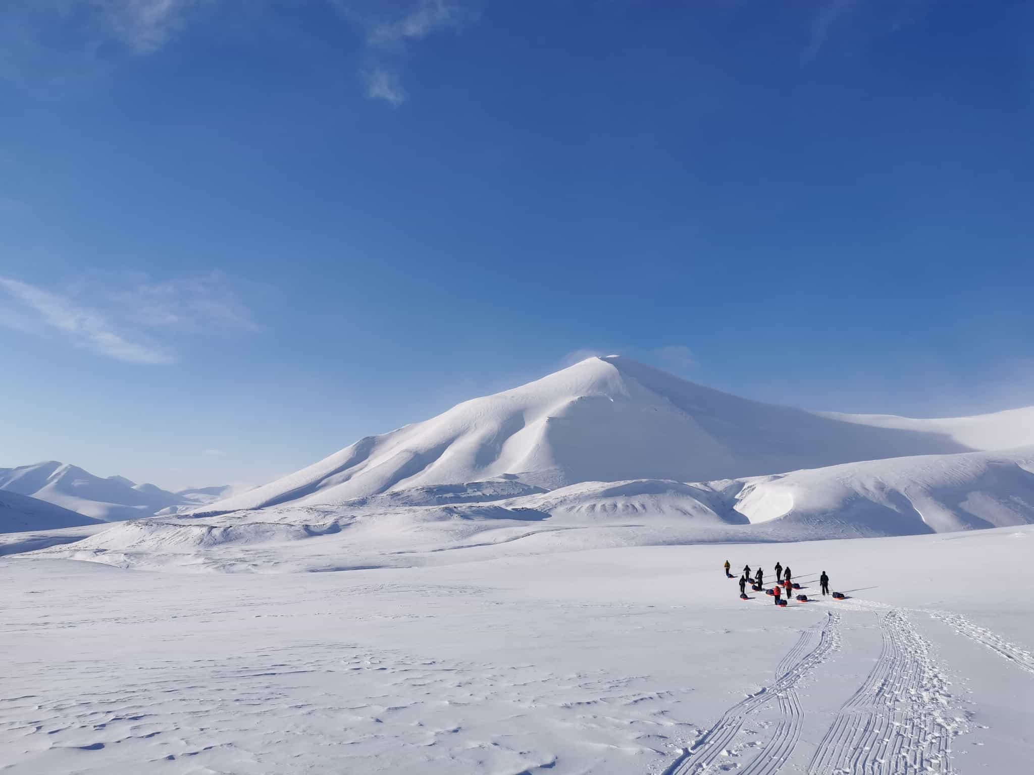 Hiking in Svalbard.