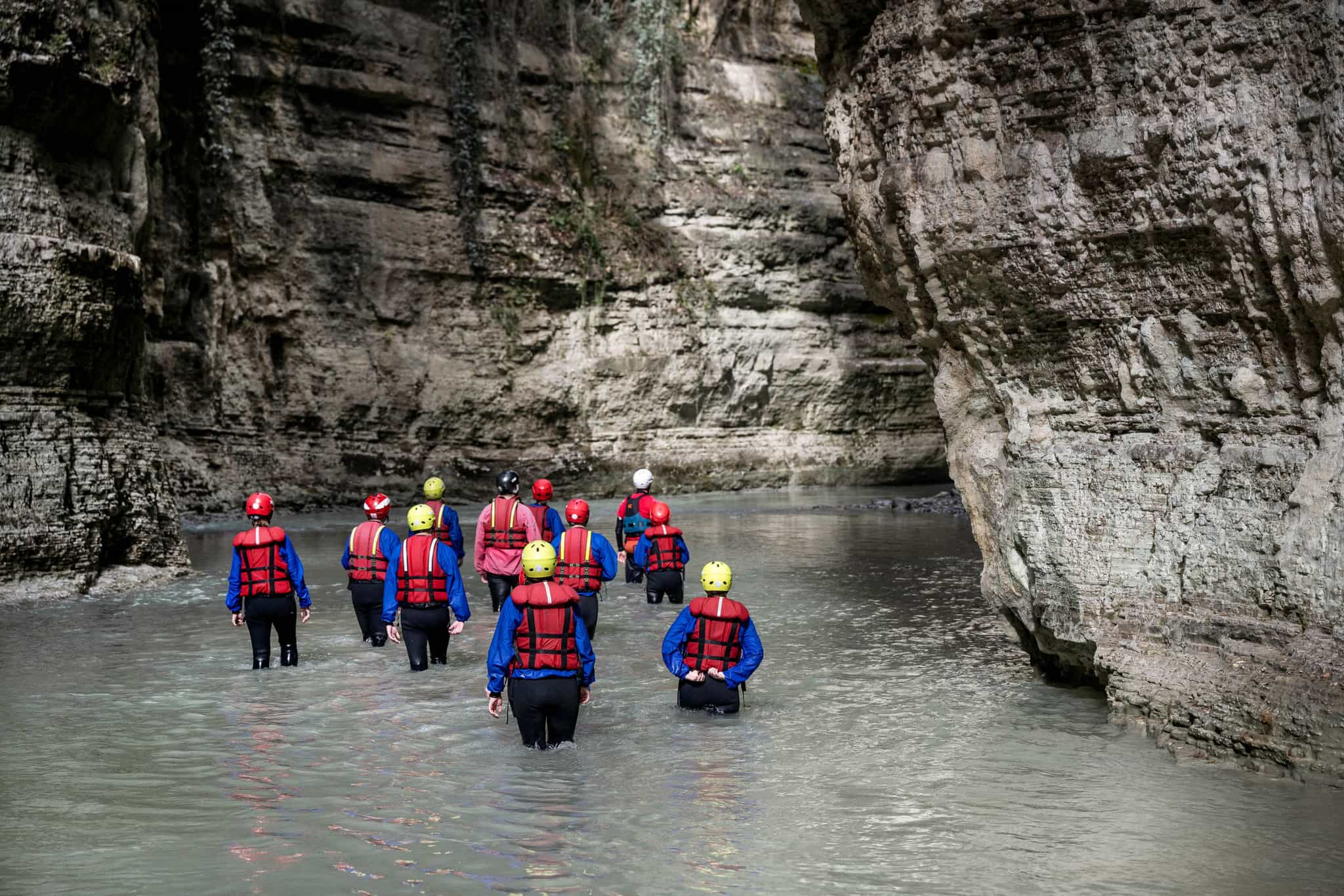 River Hiking, Osumi Canyon, Albania. Photo: Pete Goding/National Geographic