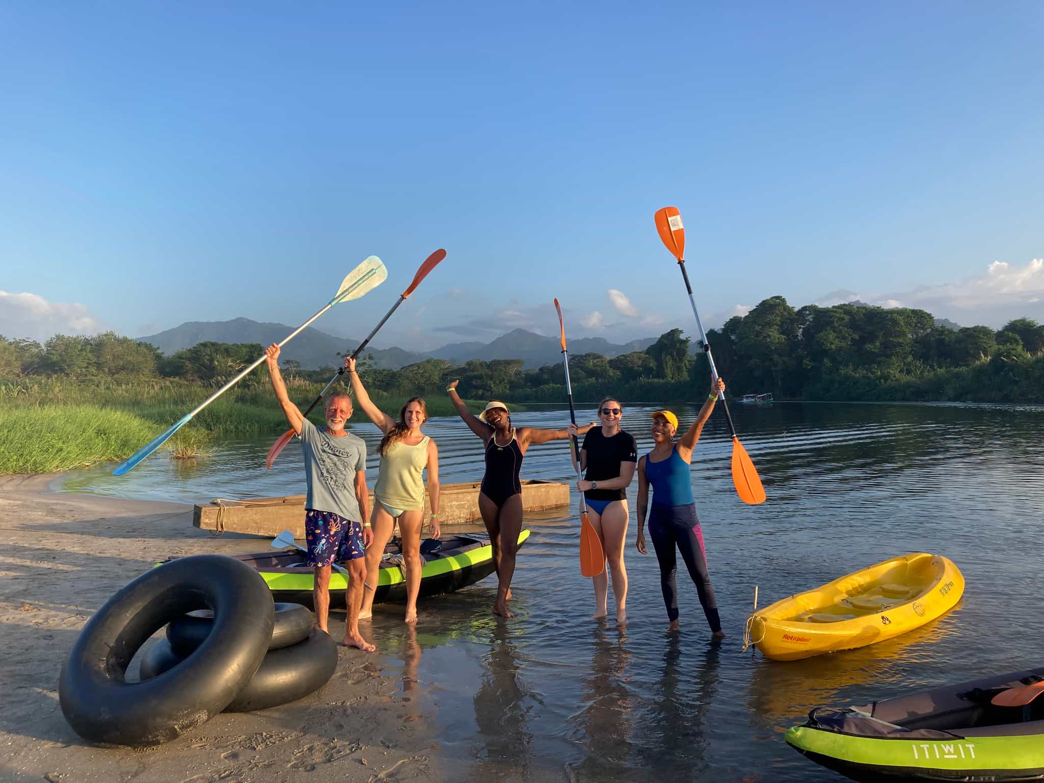 Group of kayakers in Colombia