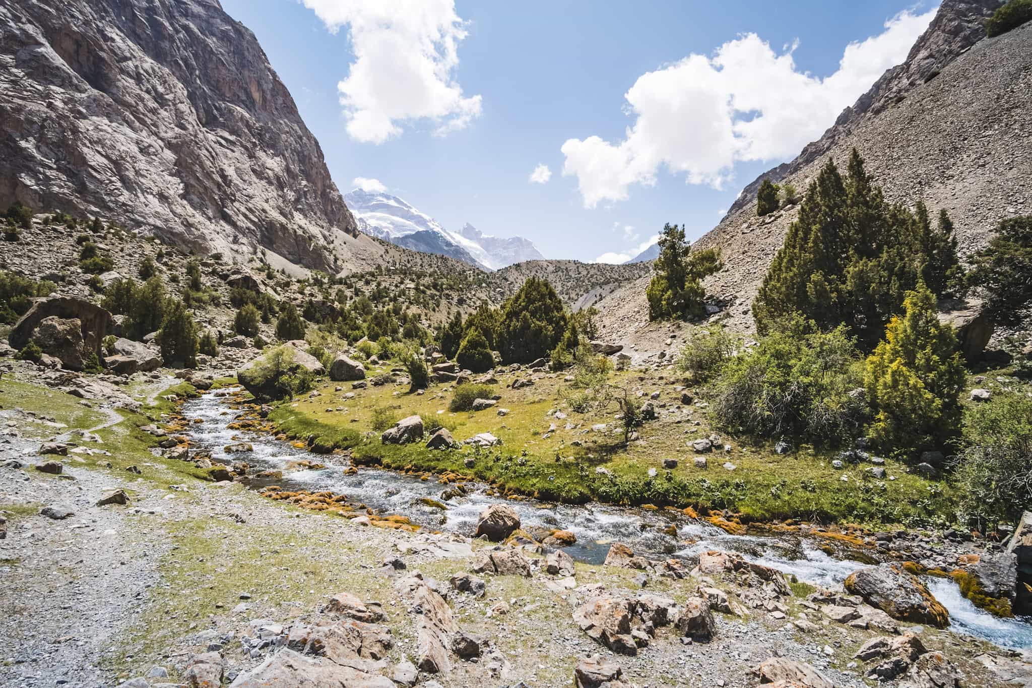 Mountain river in the Fann Mountains of Tajikistan