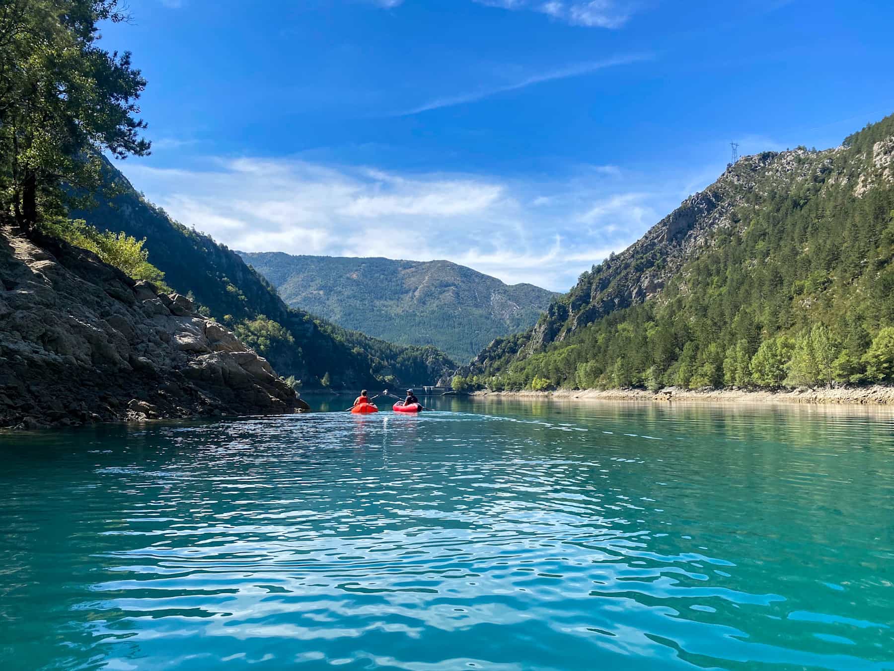 Packrafting Lac St Croix, France.