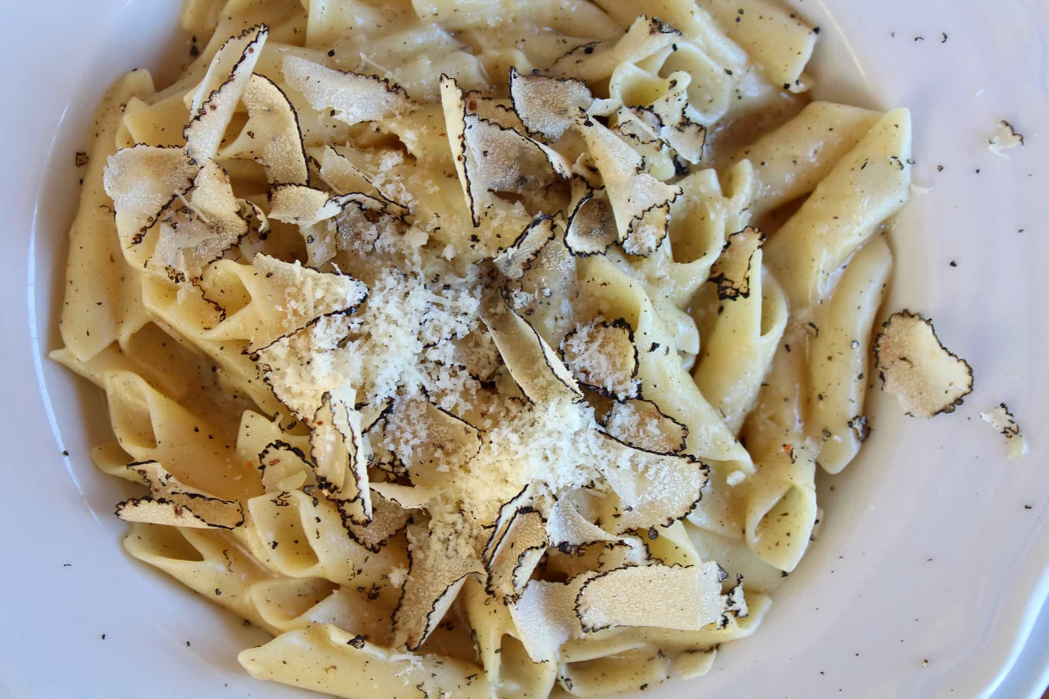 Homemade truffle pasta