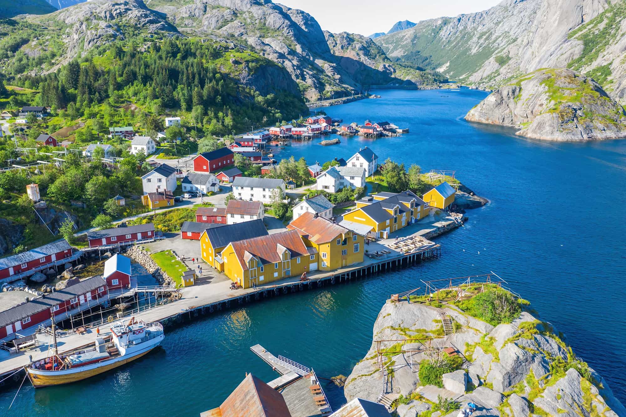 Nusfjord, Lofoten, Norway. Photo: shutterstock_2181741471