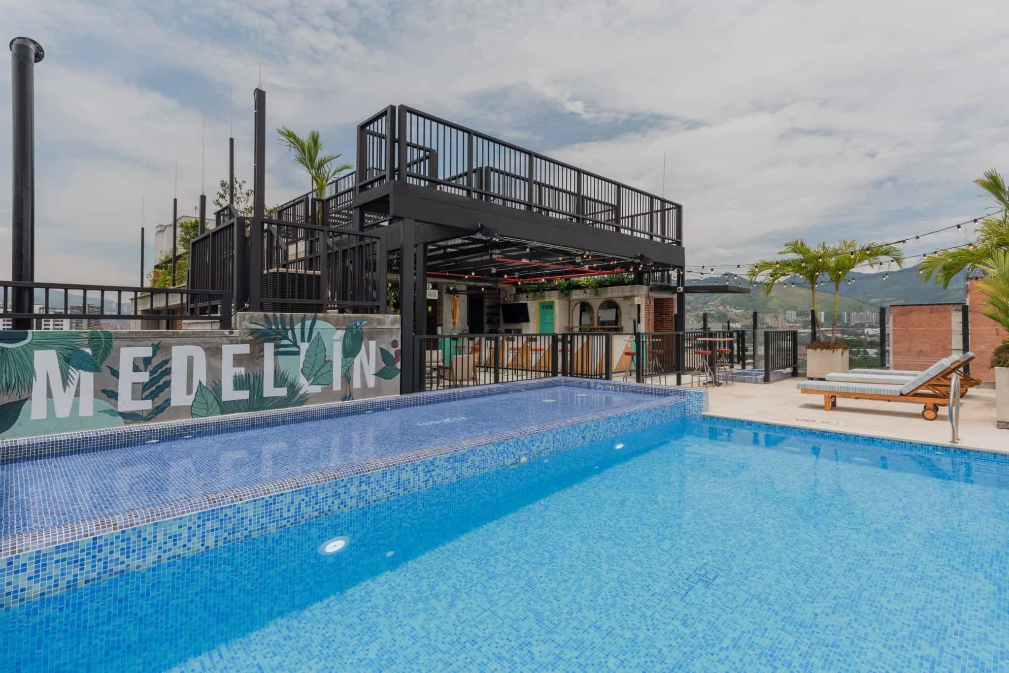 Rooftop pool of the Masaya Hotel, Medellin.