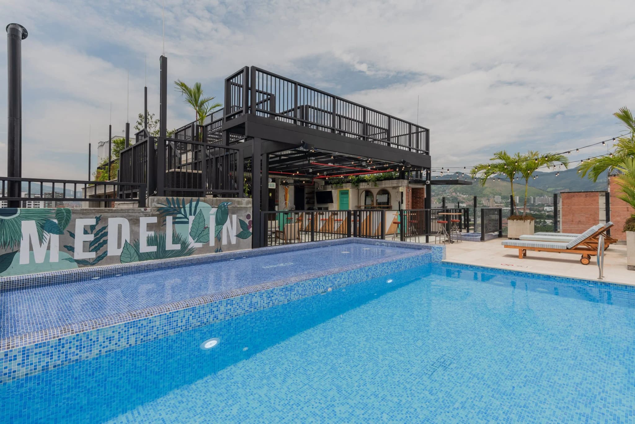 Rooftop pool of the Masaya Hotel, Medellin.