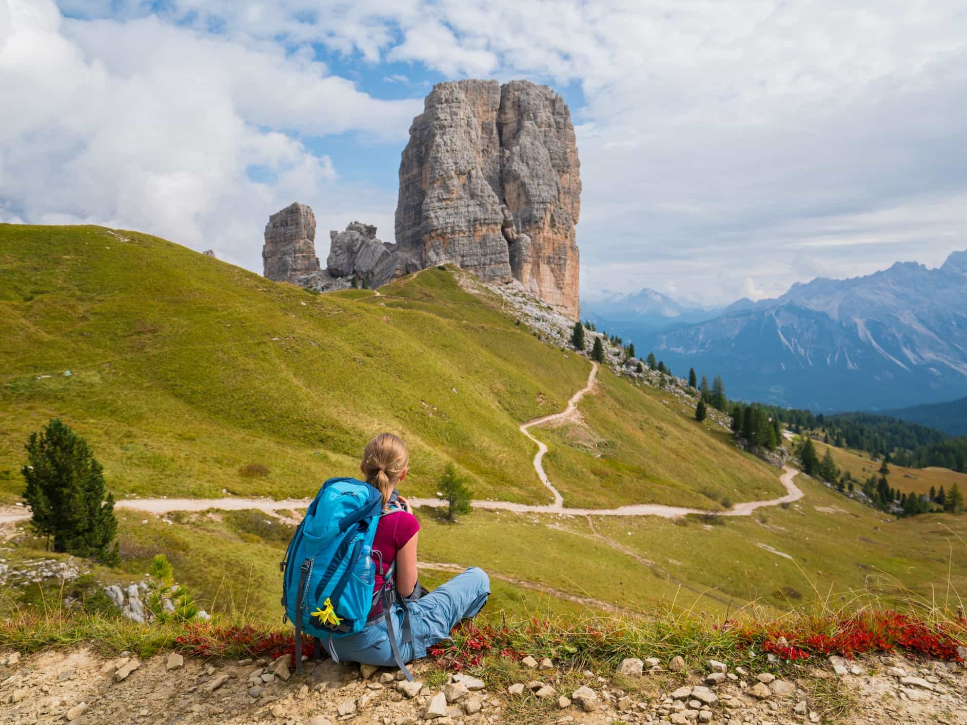 Hiking Cinque Torre, Dolomites, Italy