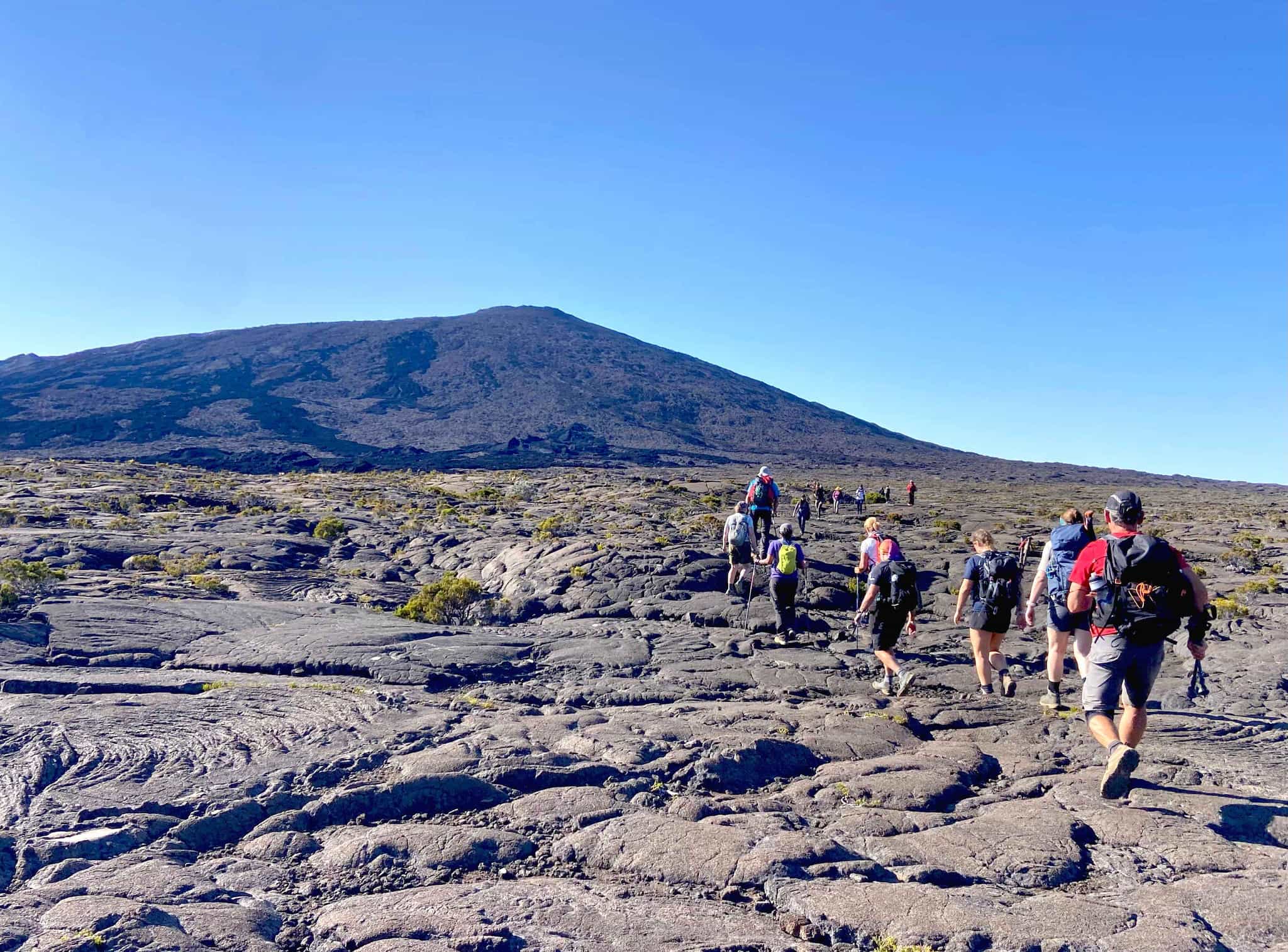 Hikers near Piton de la Fournaise, Reunion Island - Photo: Host/Horizon Reunion