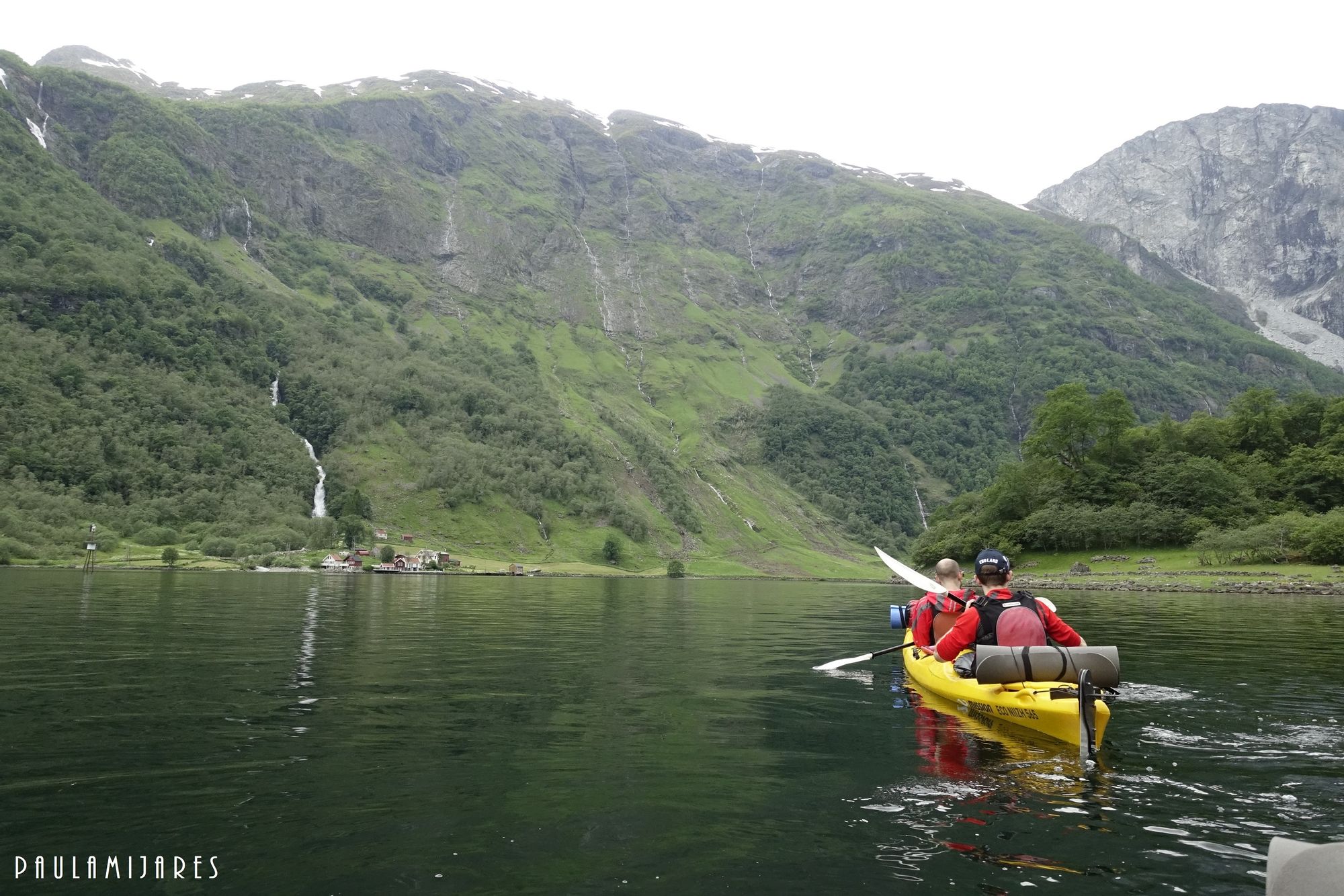 Kayaking the Nærøyfjord in Norway.